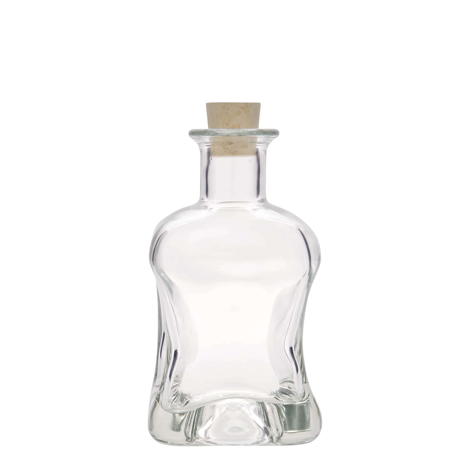 Botella de vidrio de 350 ml 'Dublin', cuadrada, boca: corcho