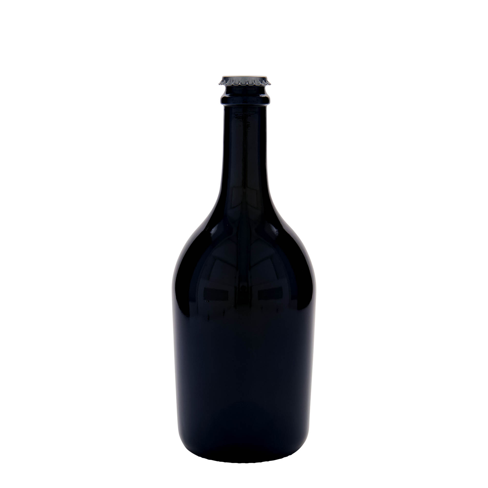 Botella de cerveza/champán de 750 ml 'Butterfly', vidrio, verde antiguo, boca: tapón corona