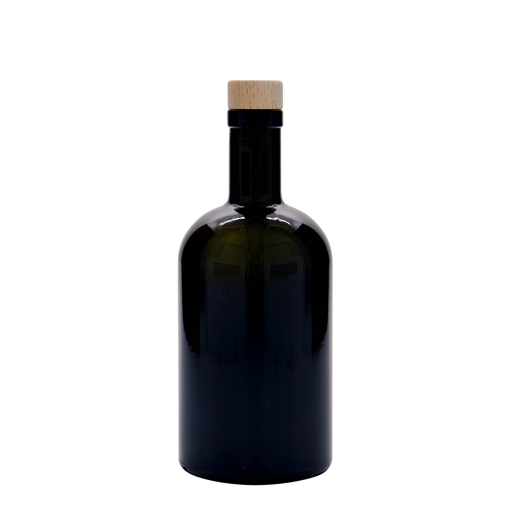 Botella de vidrio de 500 ml 'Farmacia', verde antiguo, boca: corcho