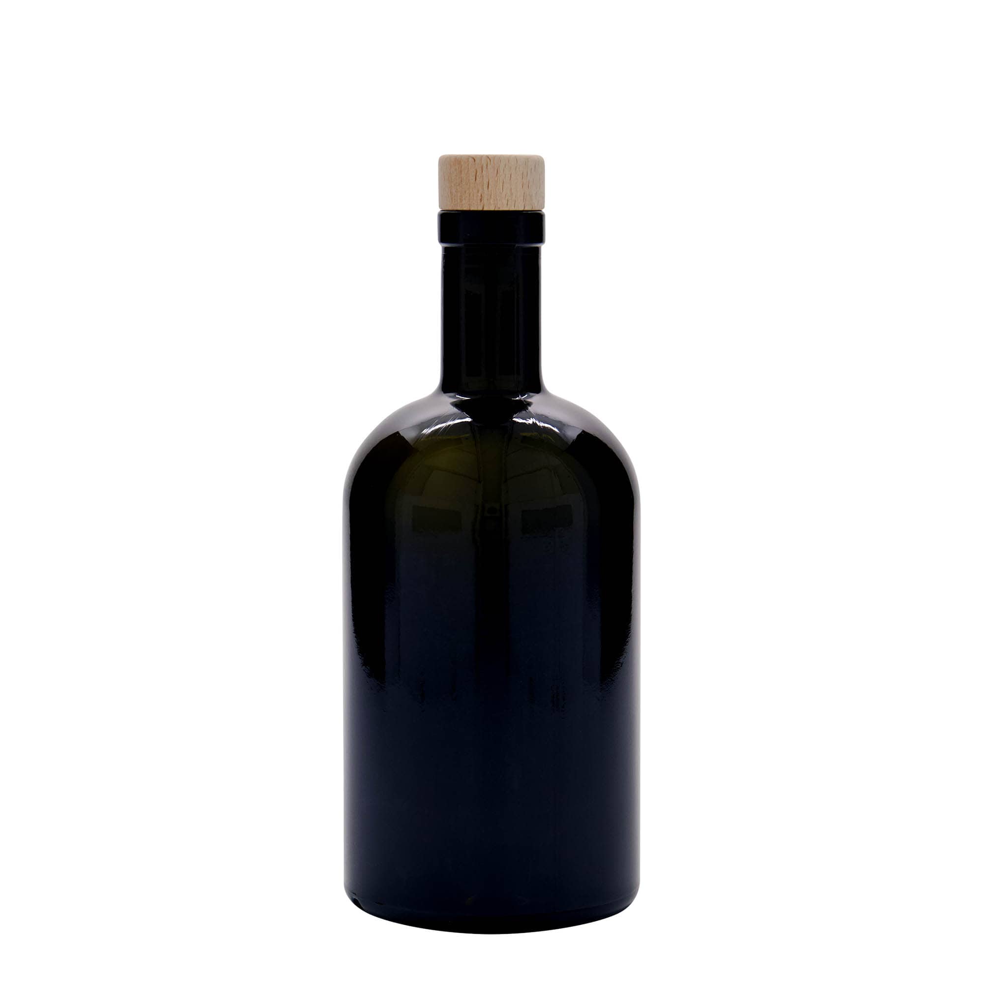 Botella de vidrio de 500 ml 'Farmacia', verde antiguo, boca: corcho