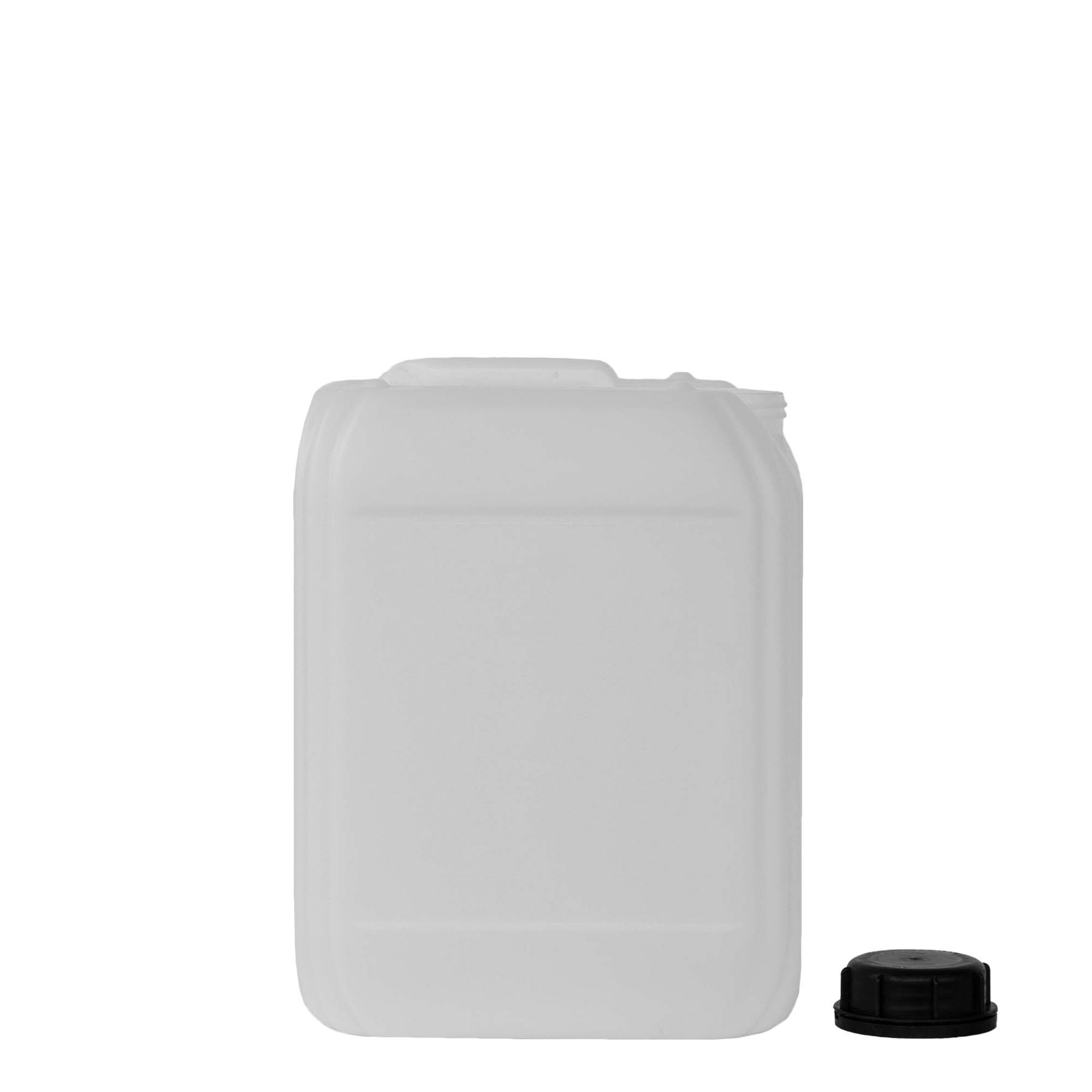 Bidón de 10 l, rectangular, plástico HDPE, natural, boca: ND 55