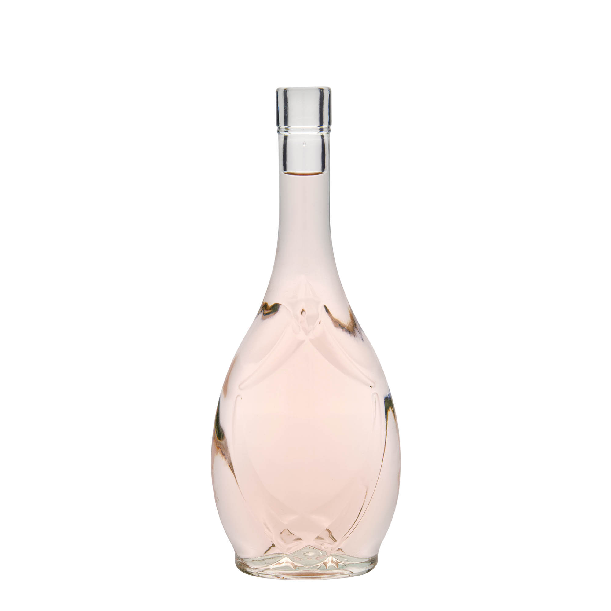 Botella de vidrio de 500 ml «Saragossa», ovalada, boca: corcho