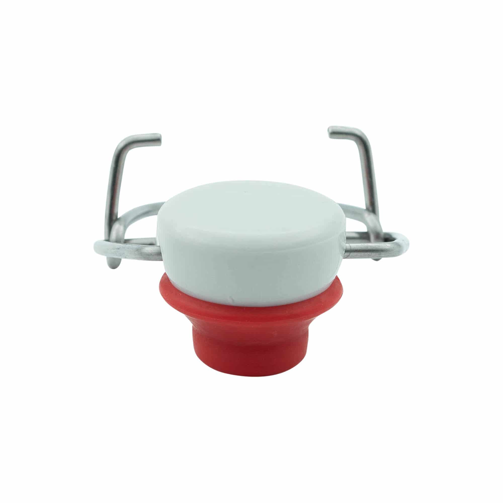 Tapón mecánico tamaño especial, plástico, rojo-blanco