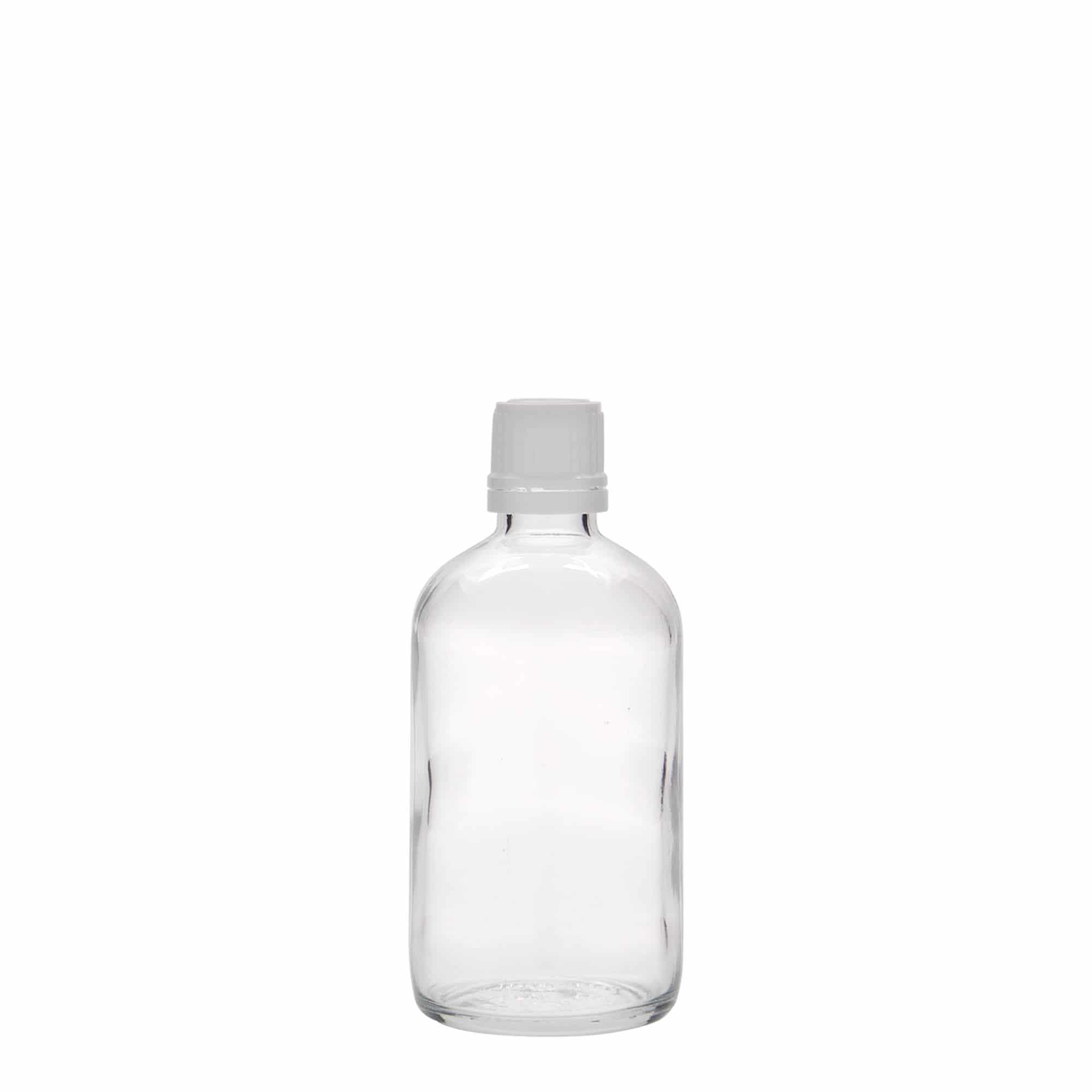 Frasco de medicamentos de 100 ml, vidrio, boca: DIN 18