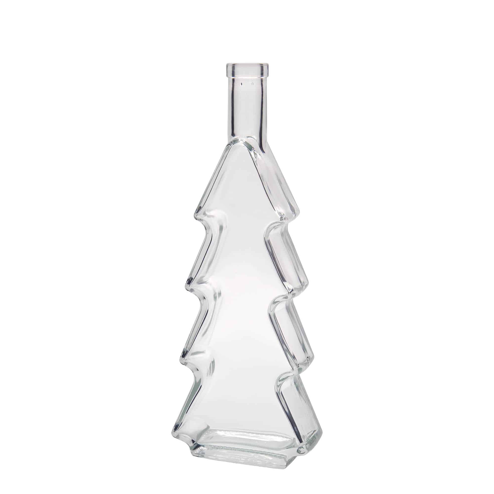 Botella de vidrio 'Árbol de Navidad' de 500 ml, boca: corcho