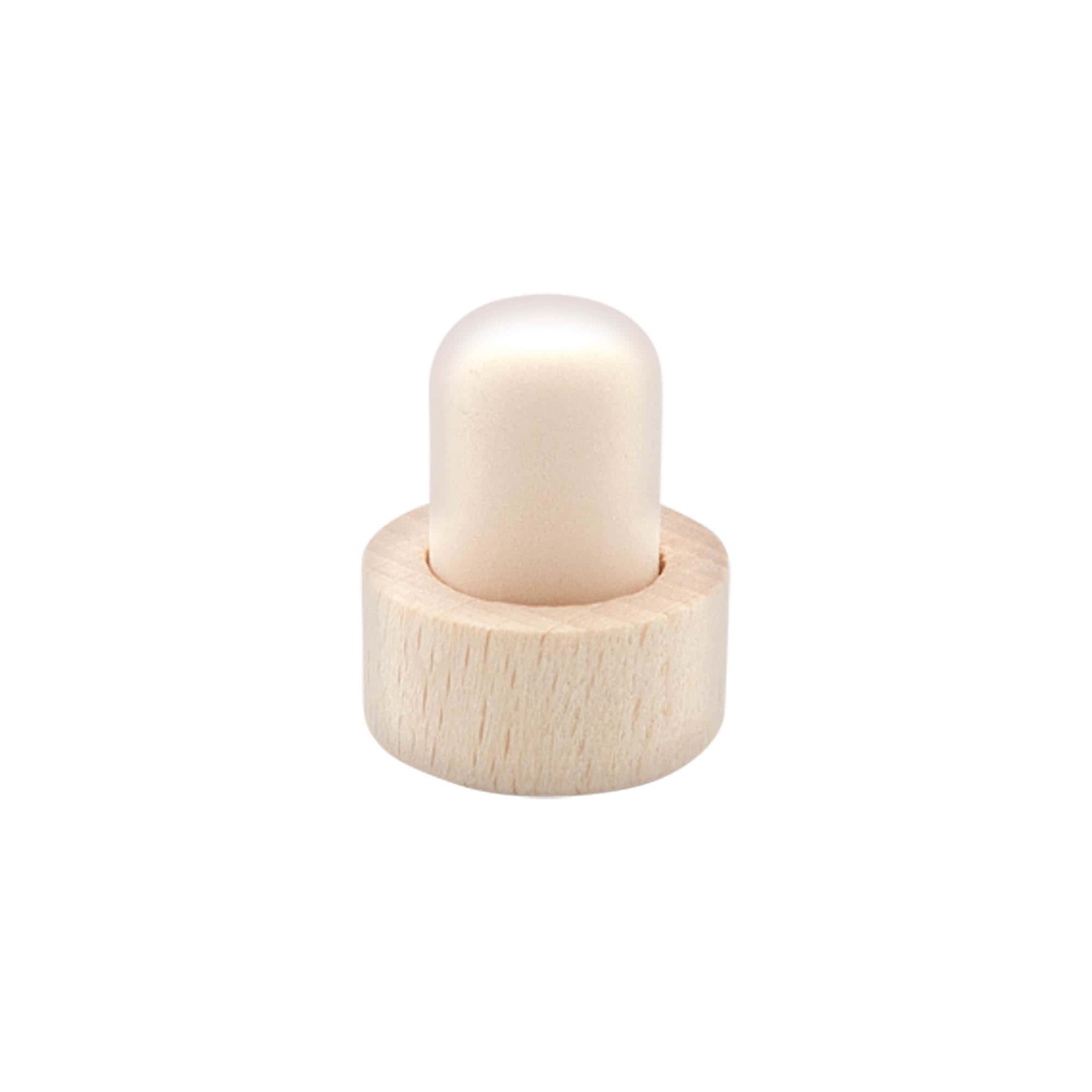 Tapones de corcho con asa de 18 mm, madera/plástico, para boca: corcho