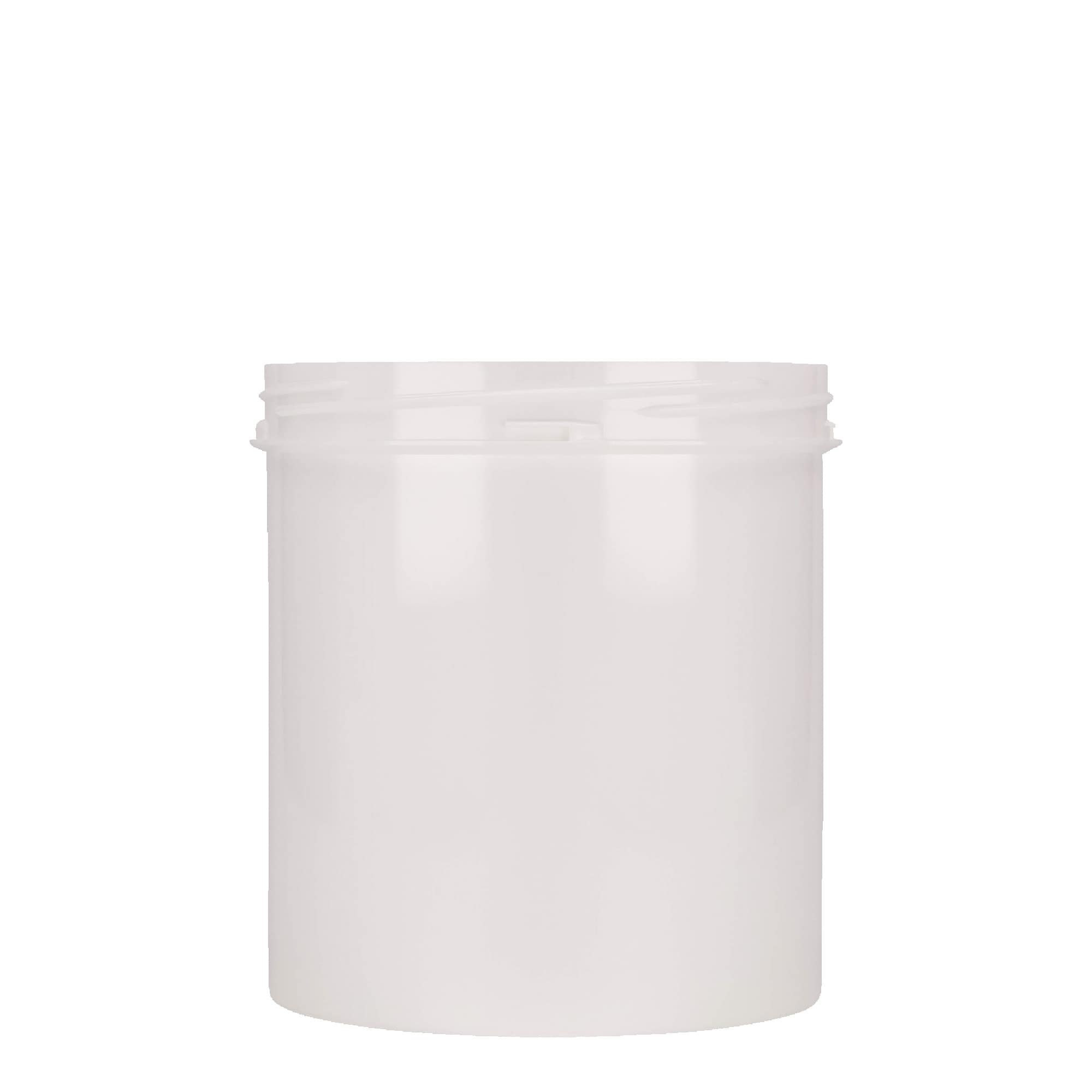 1.000 ml bote de plástico 'Securilock', PP, blanco, boca: cierre de rosca