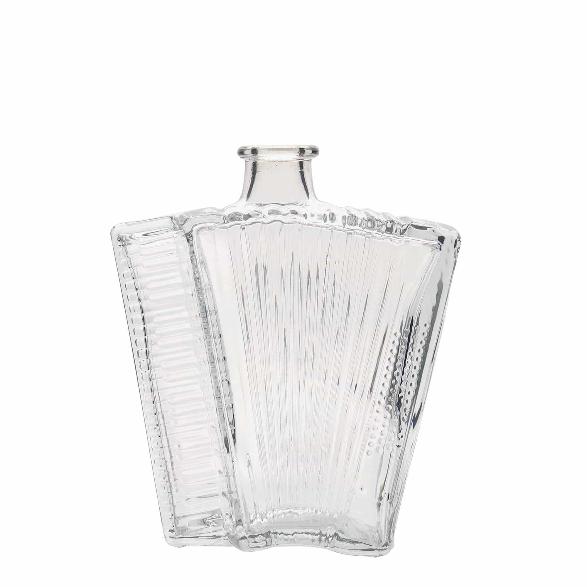 Botella de vidrio 'Acordeón' de 500 ml, boca: corcho