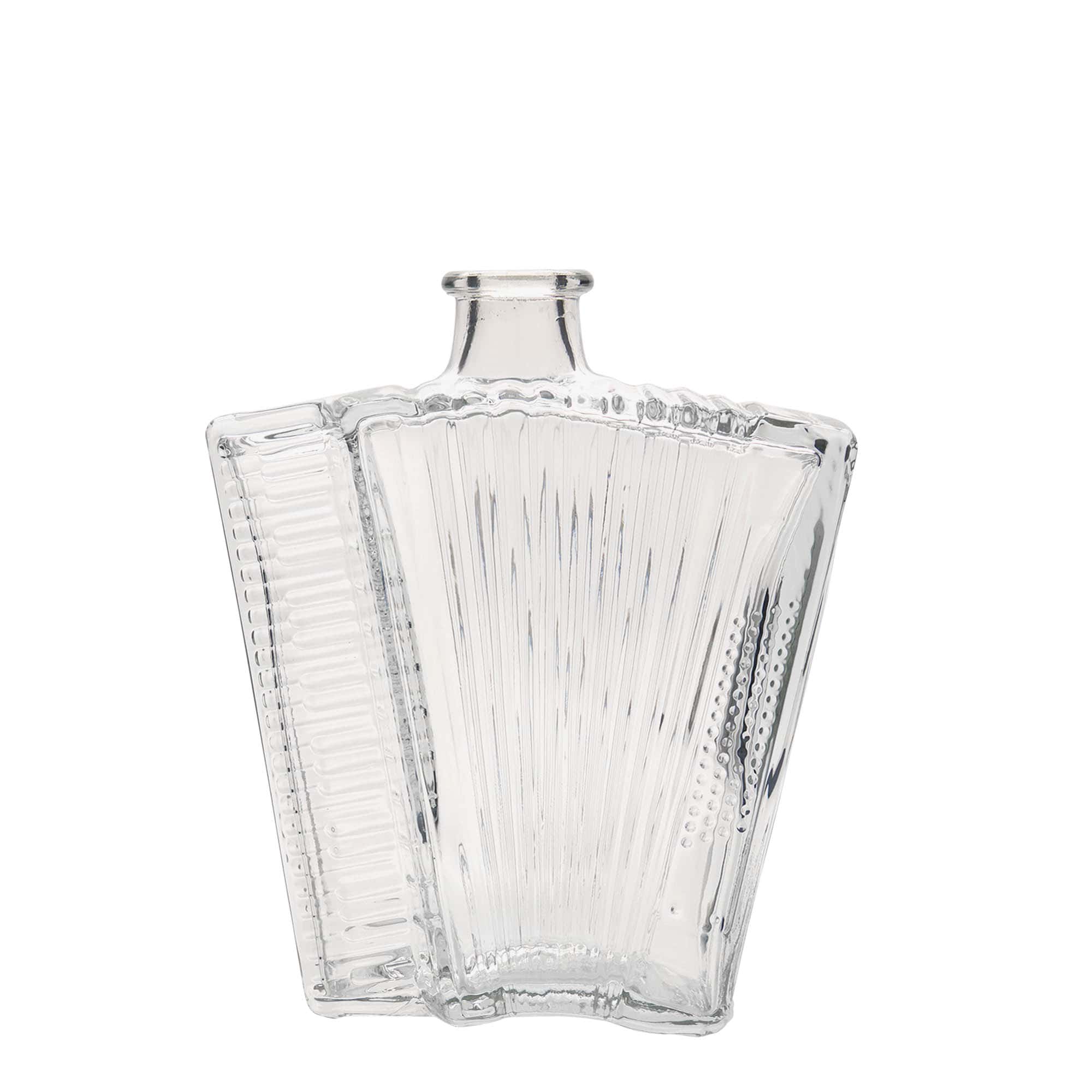 Botella de vidrio de 500 ml 'Acordeón', boca: corcho