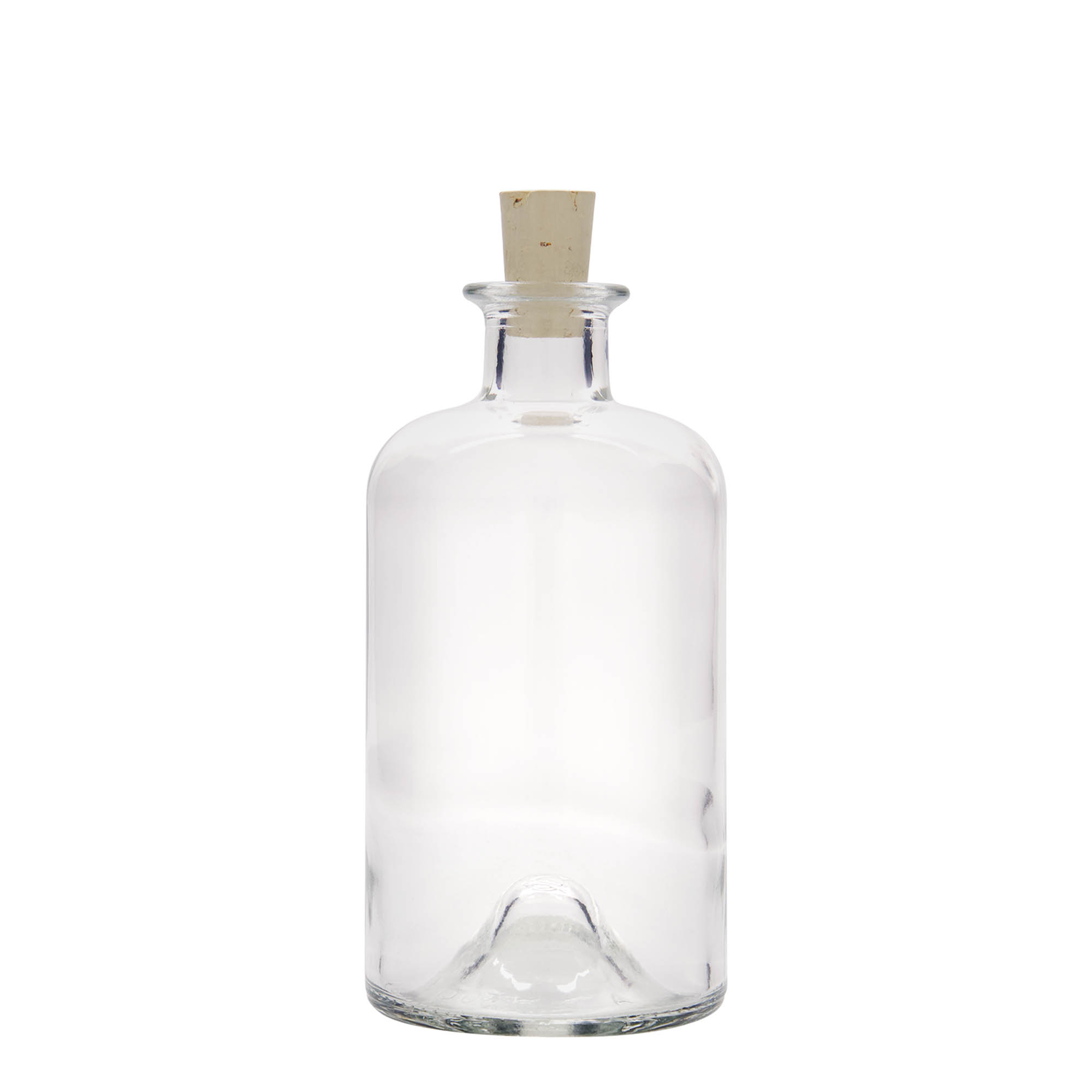 Botella de vidrio de 500 ml, boticario 'Doctor', boca: corcho