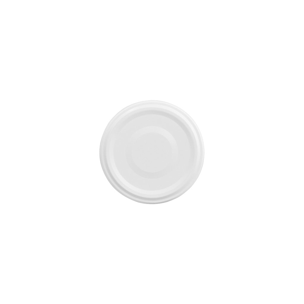 Tapa de rosca, hojalata, blanca, para boca: TO 48