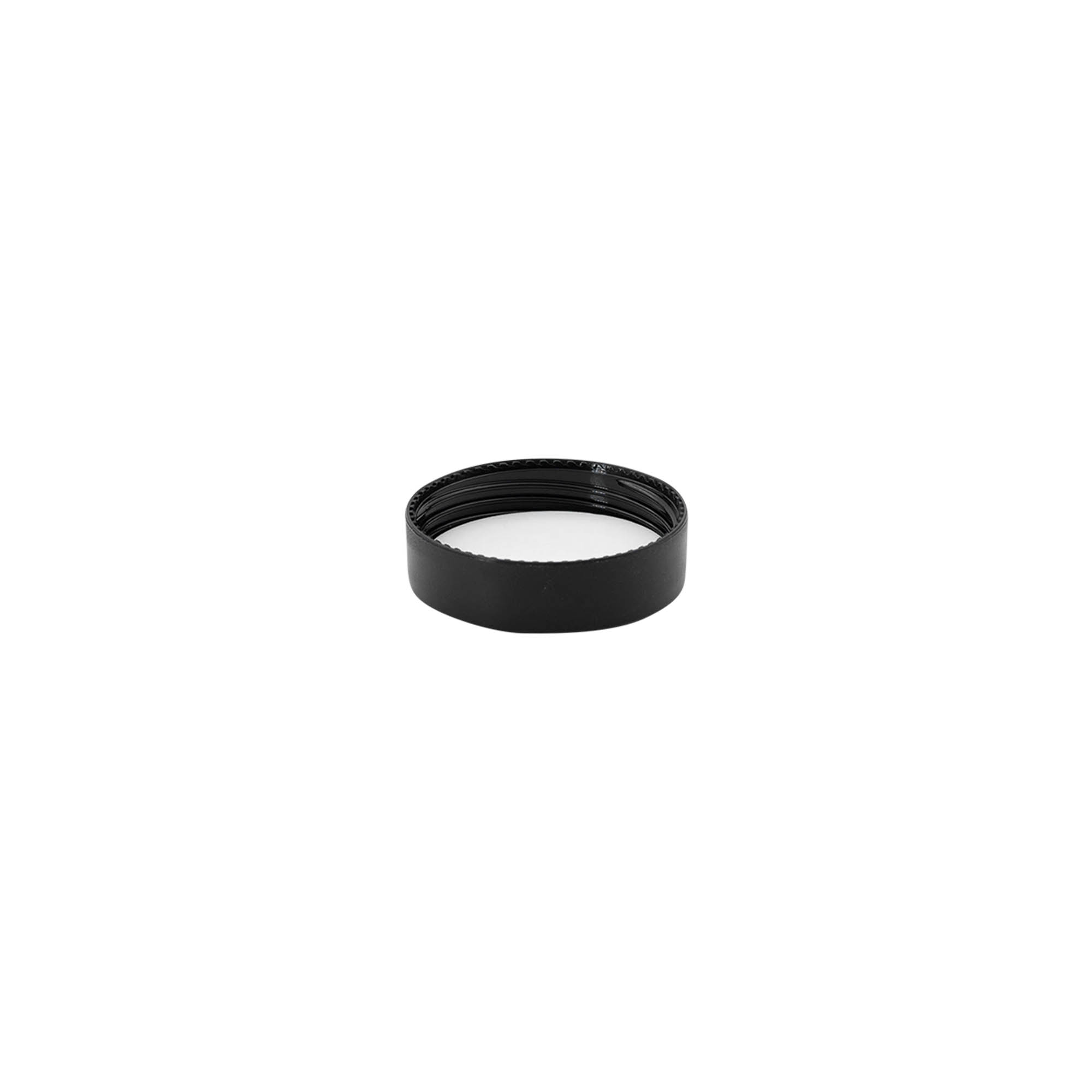 Tapón de rosca para 'Antonella' de 5 ml, plástico de PP, negro