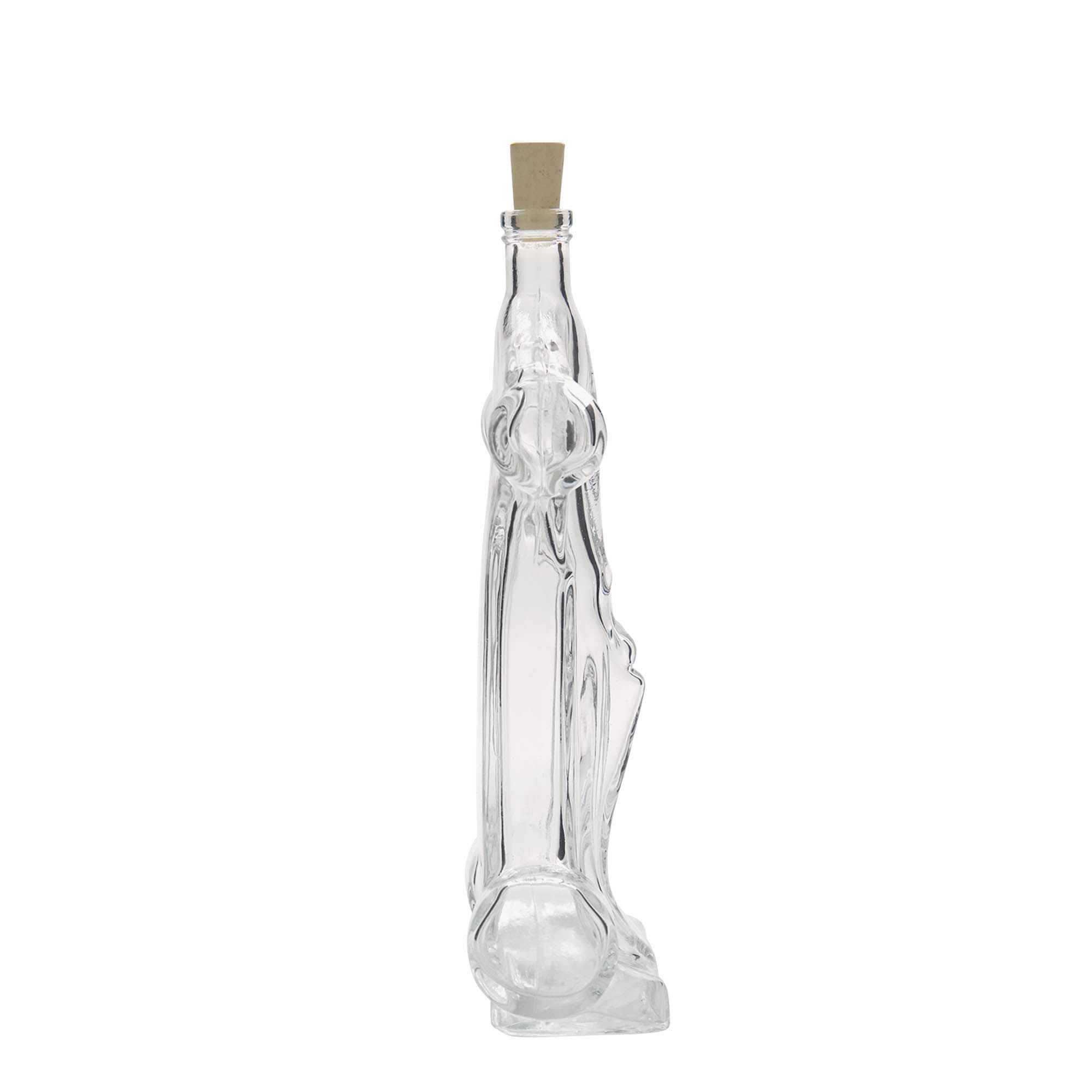 Botella de vidrio de 200 ml 'Coche de carreras', boca: corcho