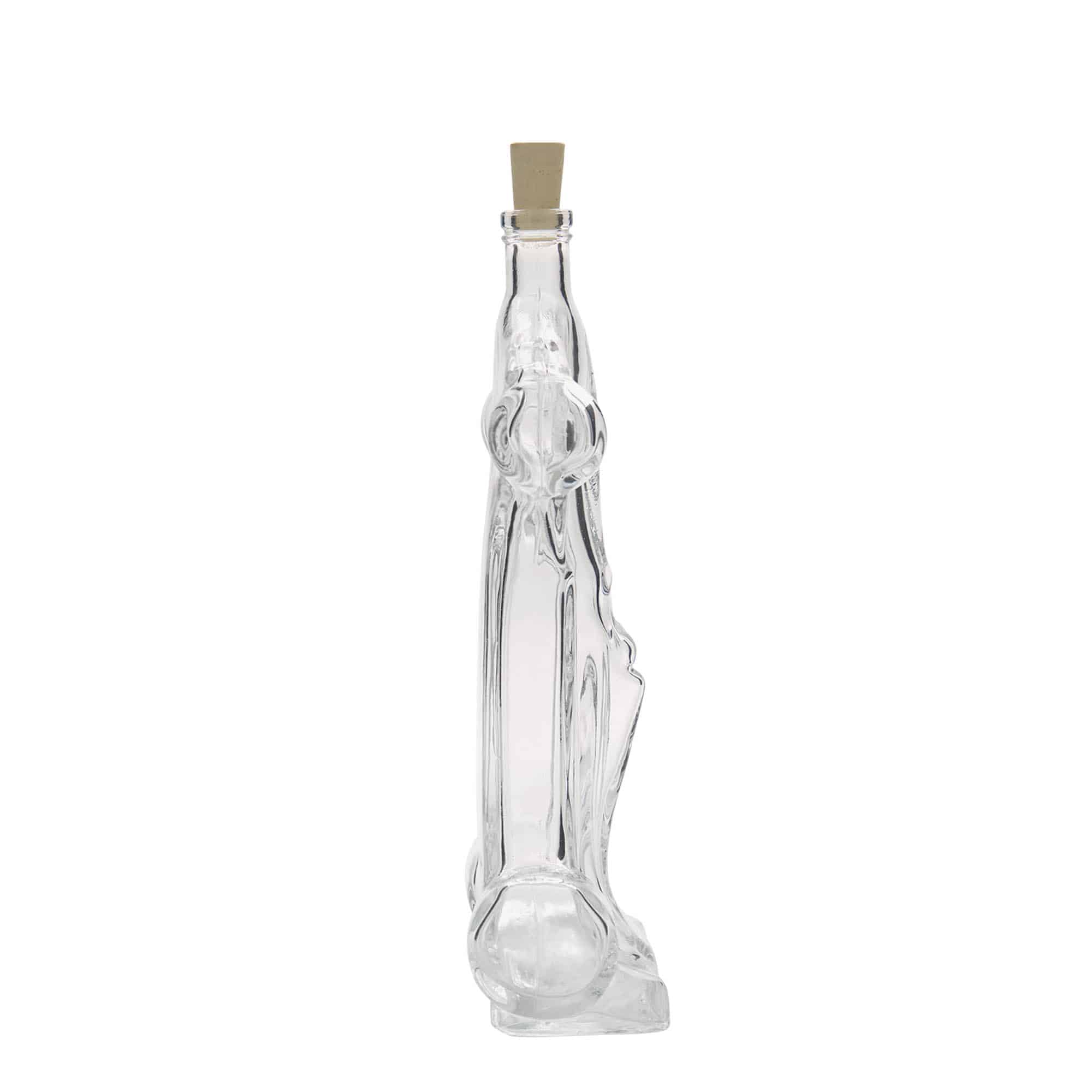 Botella de vidrio de 200 ml 'Coche de carreras', boca: corcho