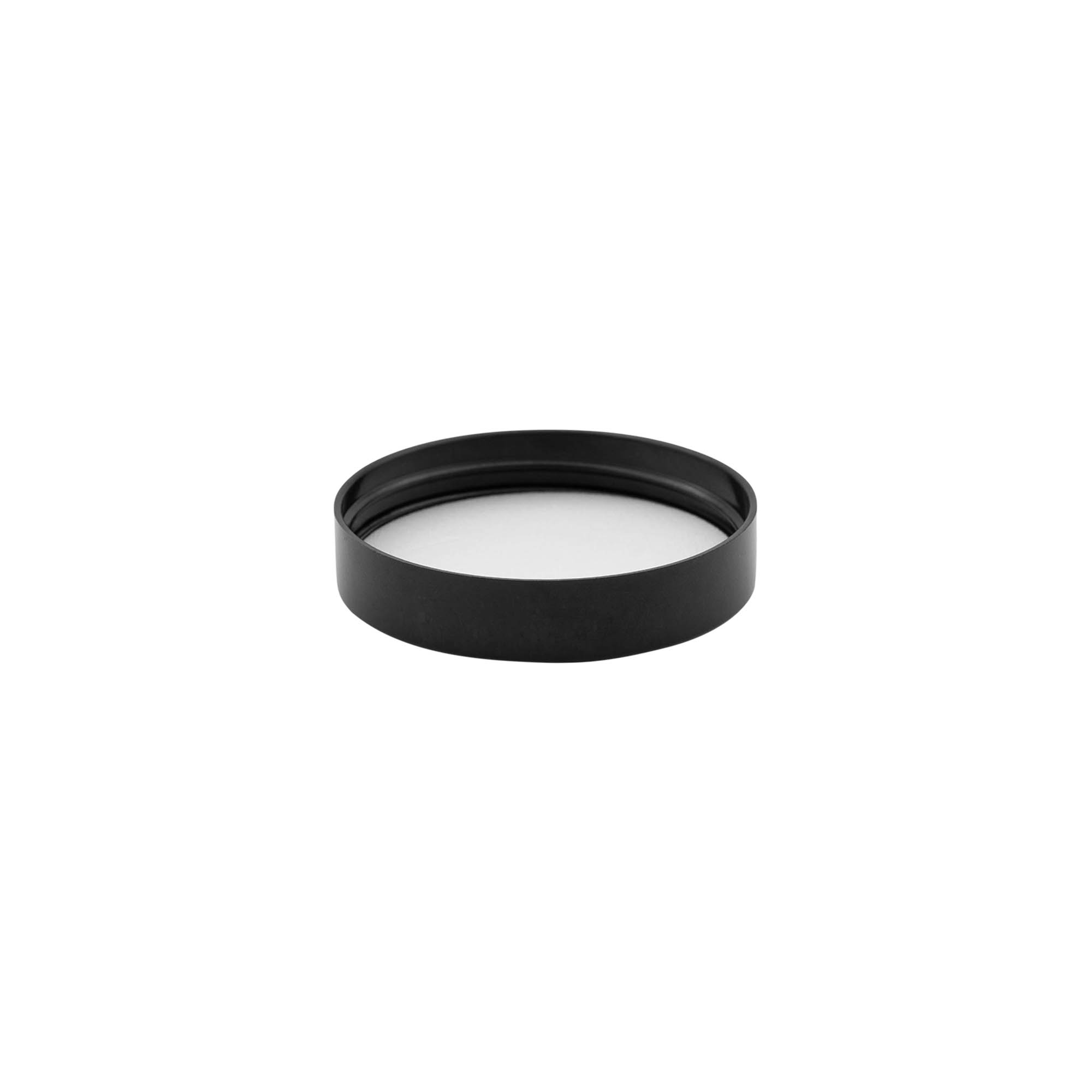 Tapa de rosca para 120 ml 'Brown Line', plástico HPM, negro