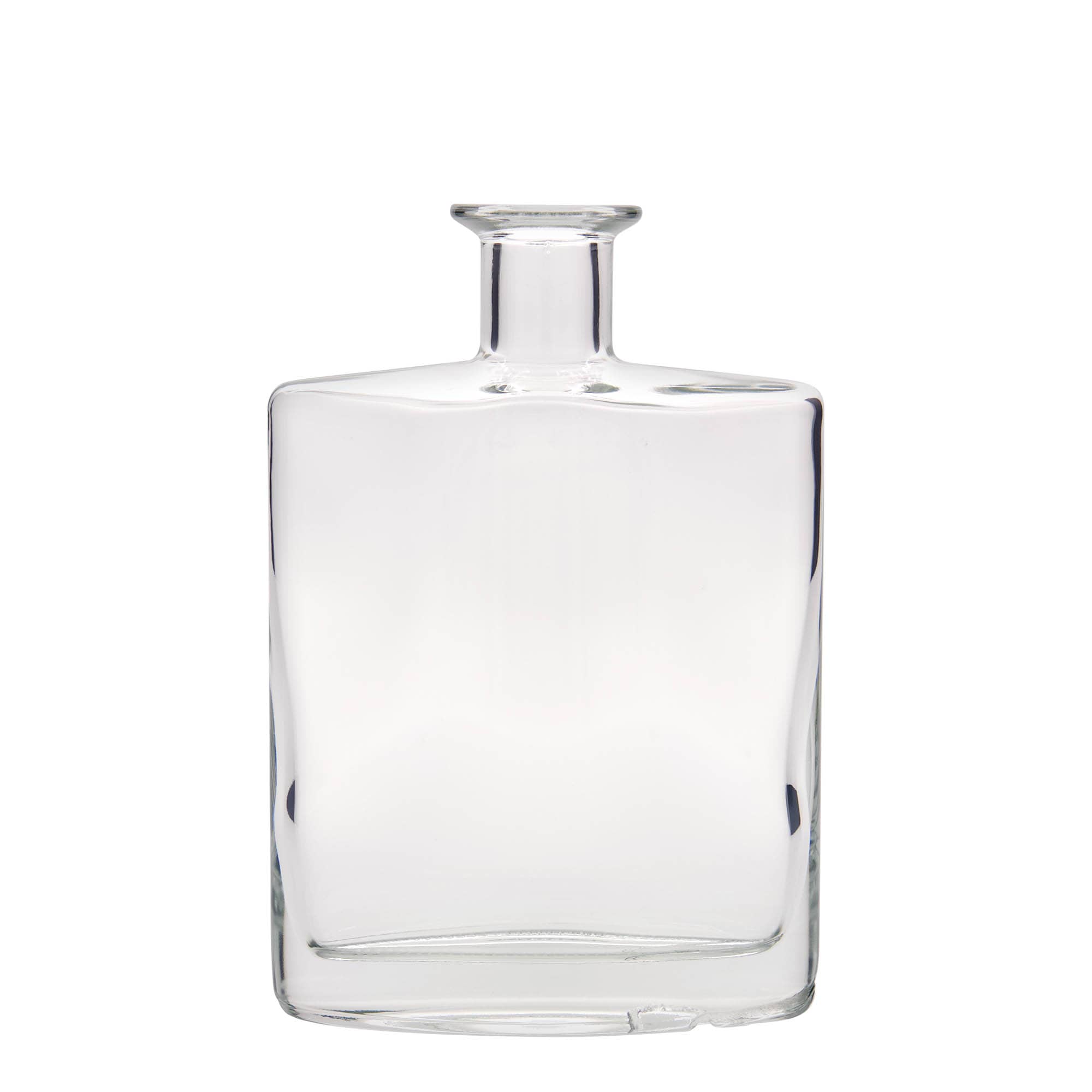 Botella de cristal de 700 ml 'Zorbas', ovalada, boca: corcho