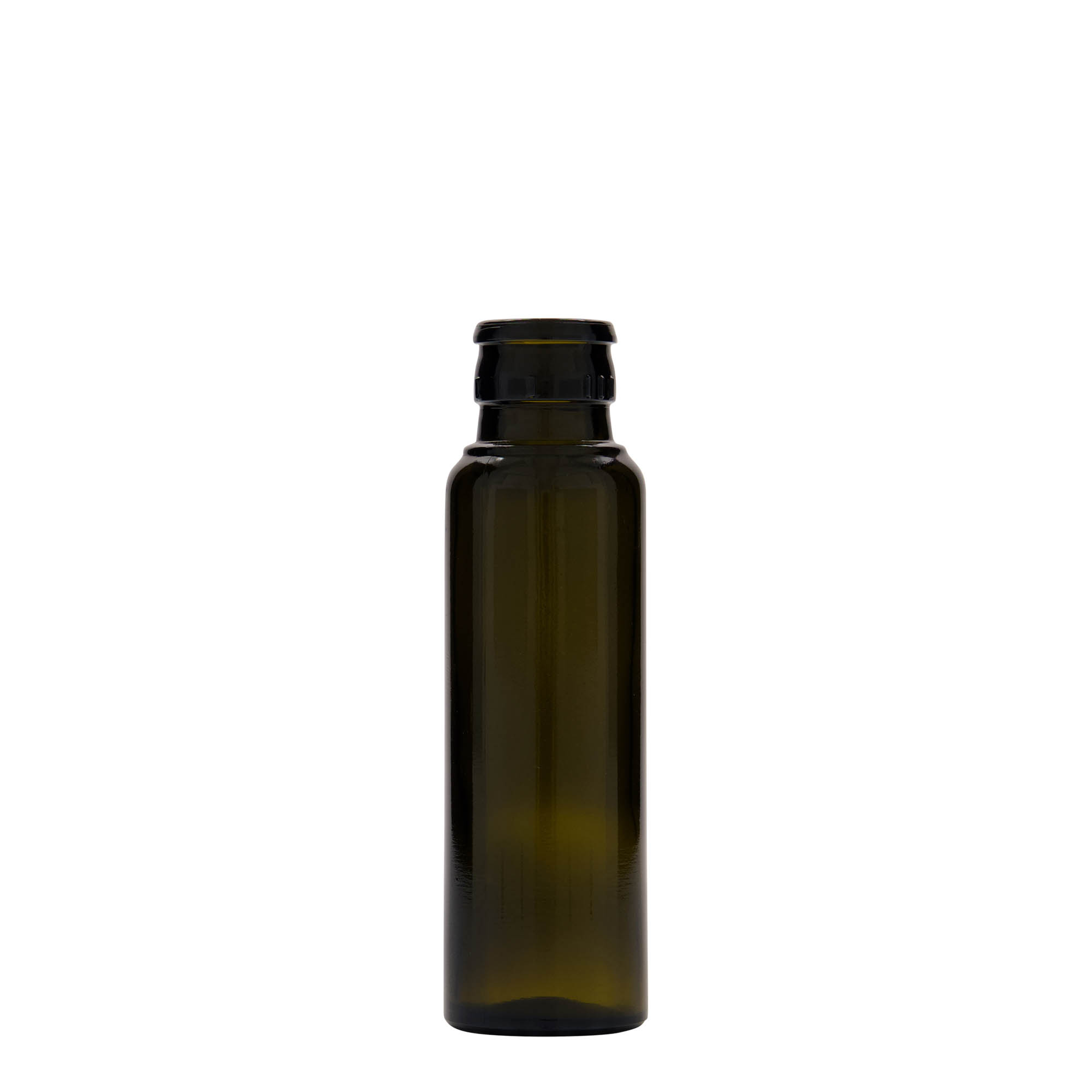 Botella de vinagre/aceite de 100 ml 'Willy New', vidrio, verde antiguo, boca: DOP