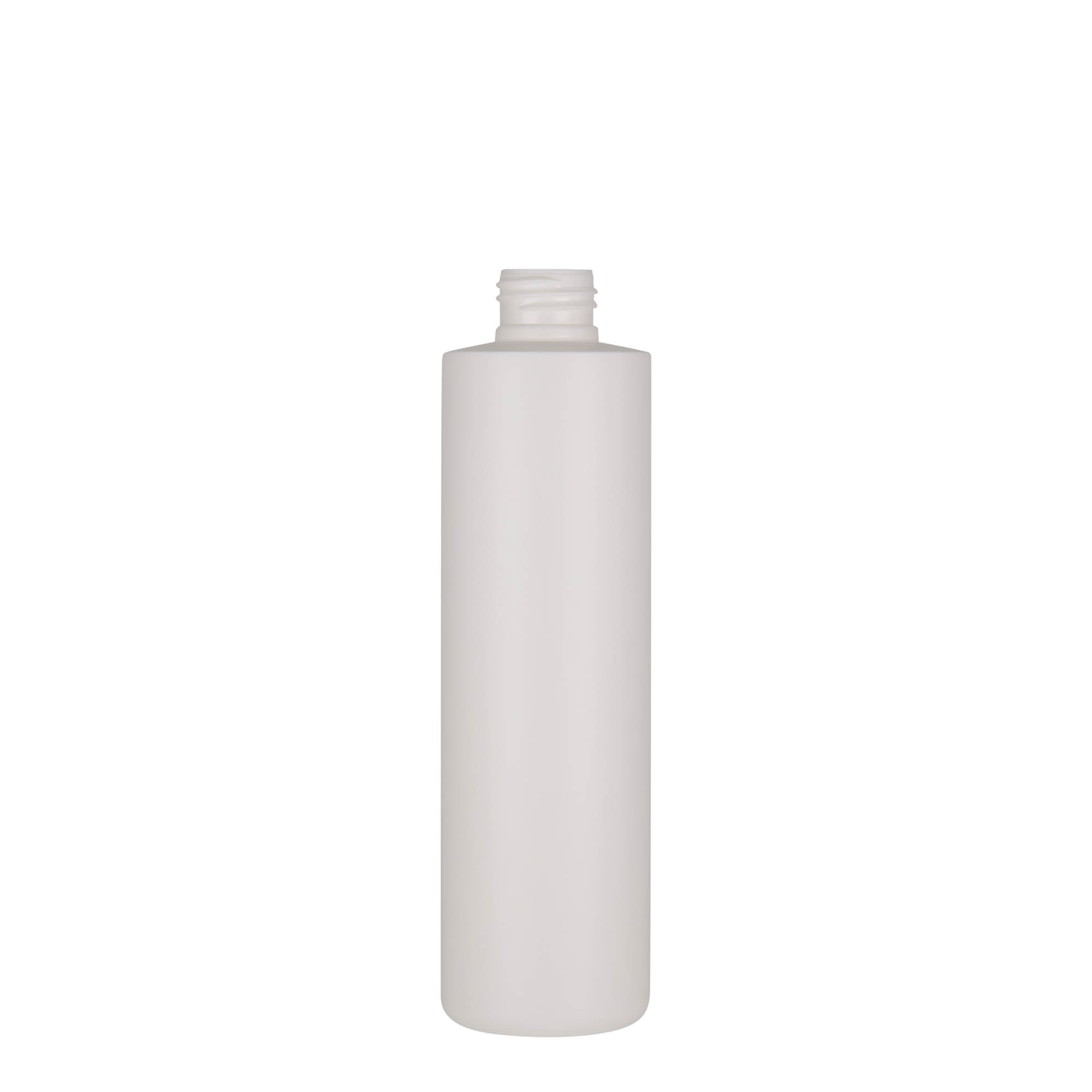 Botella de plástico de 250 ml 'Pipe', HDPE verde, blanca, boca: 24/410 Botella de plástico de 250 ml 'Pipe', HDPE verde, blanca, boca: 24/410