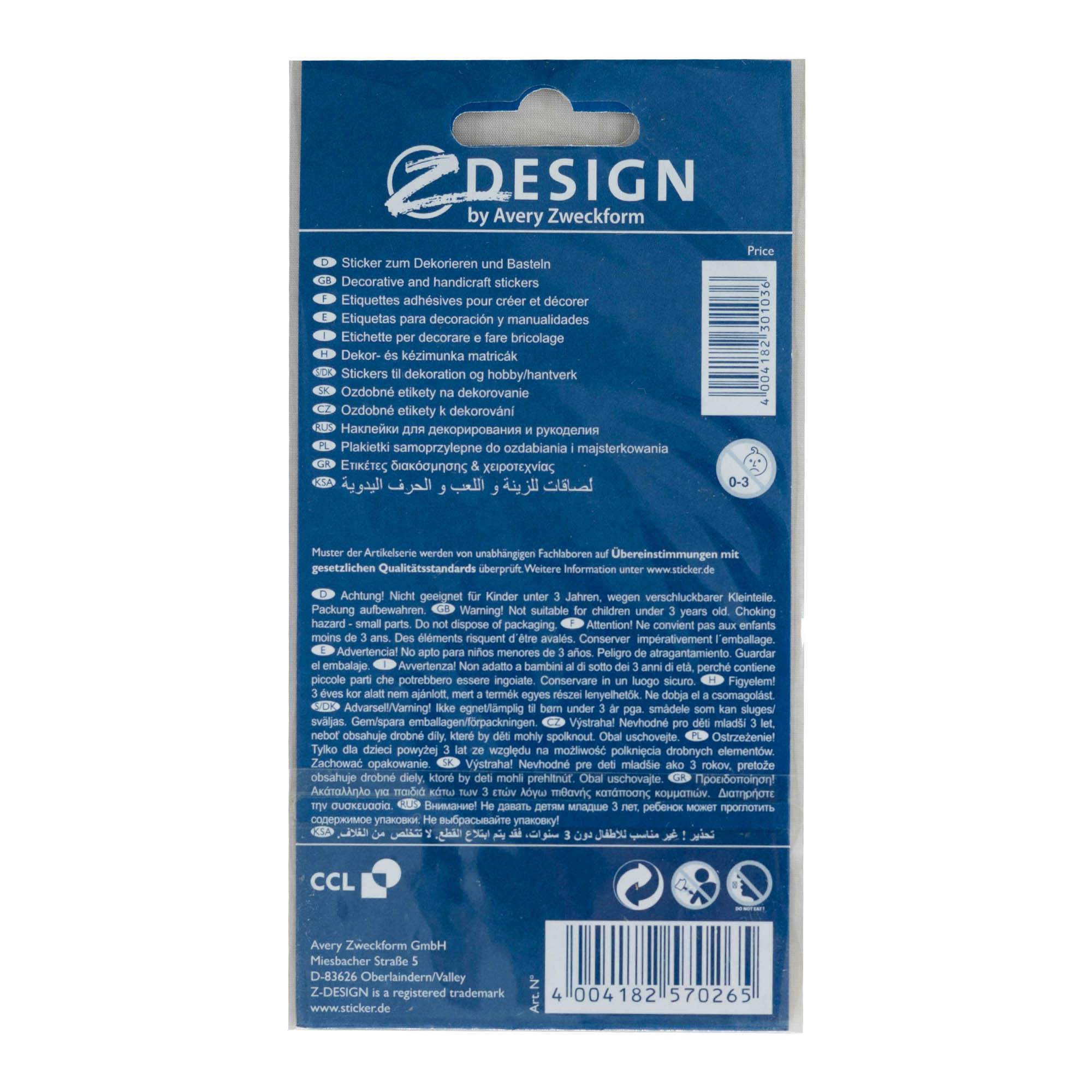 Etiquetas Zweckform 'Alles Gute', multicolor