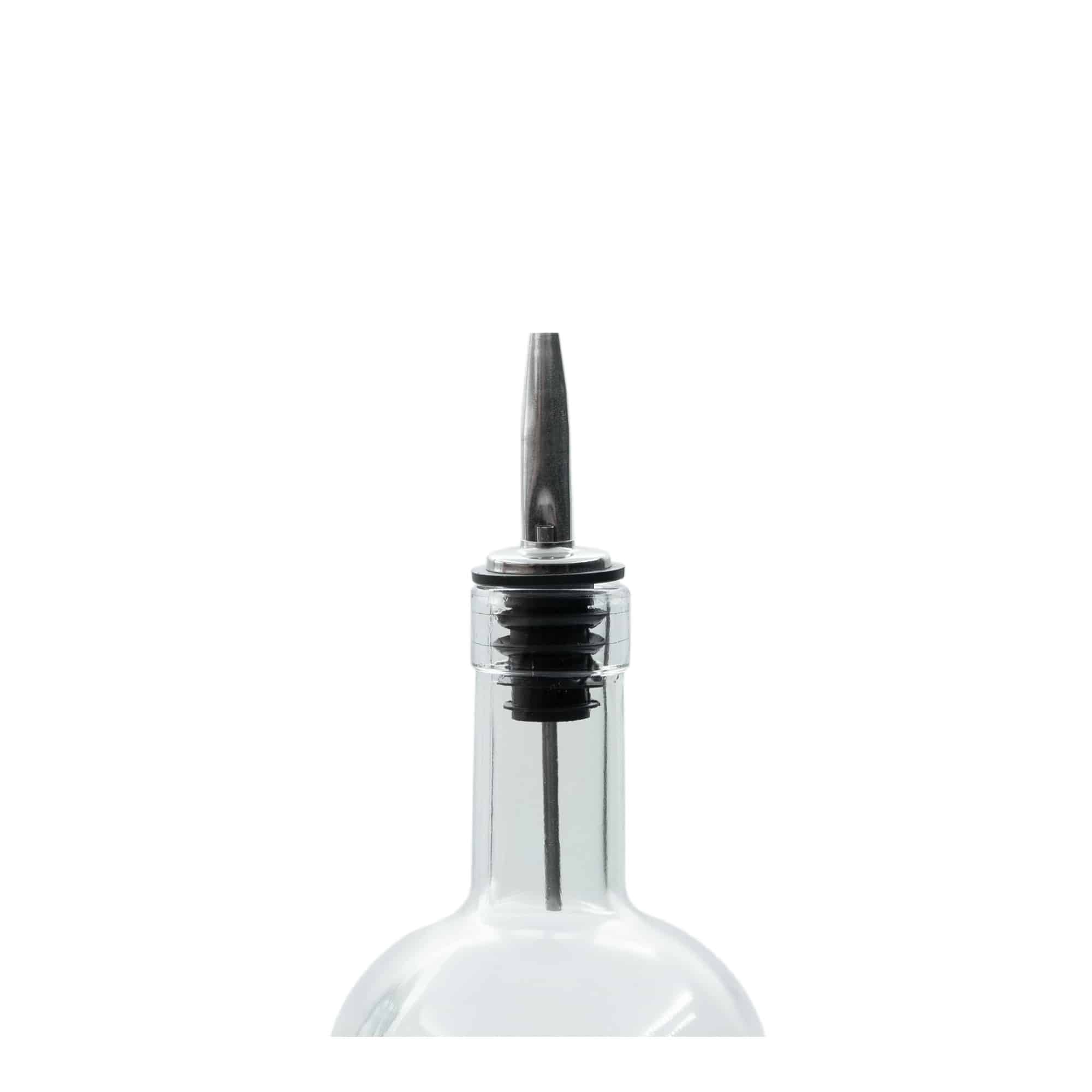 Vertedor Inox con tubo de aire, acero inoxidable, plata-negro