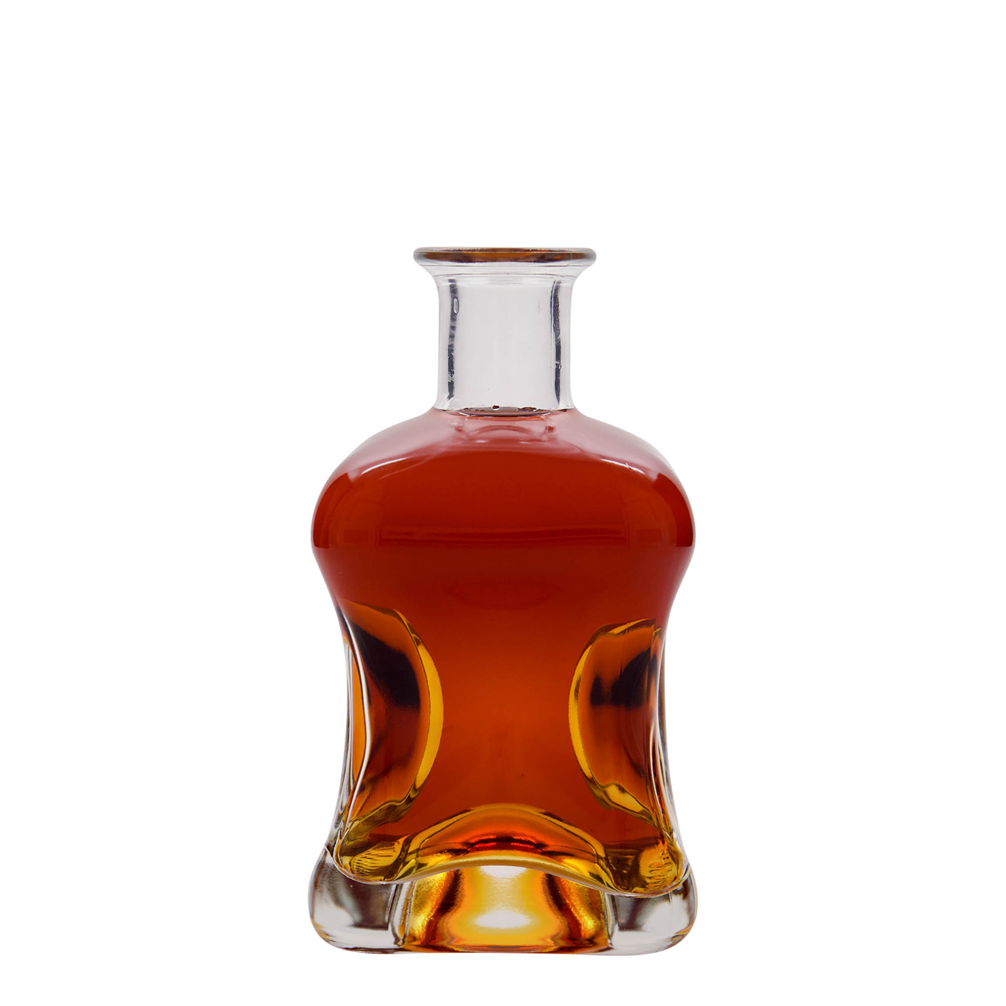Botella de vidrio de 500 ml 'Dublin', cuadrada, boca: corcho
