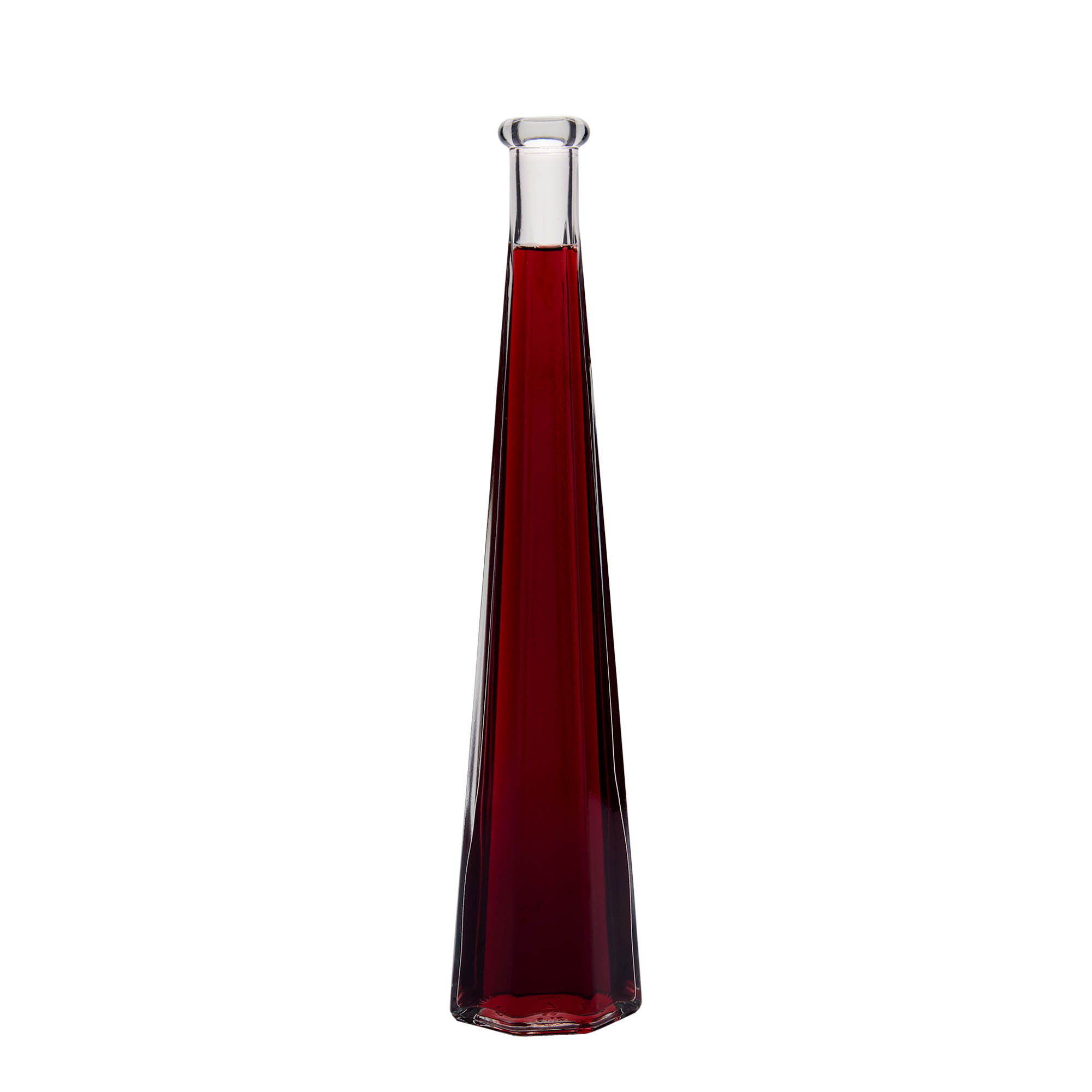 Botella de vidrio de 200 ml 'Dama Sexta', hexagonal, boca: corcho Botella de vidrio de 200 ml 'Dama Sexta', hexagonal, boca: corcho