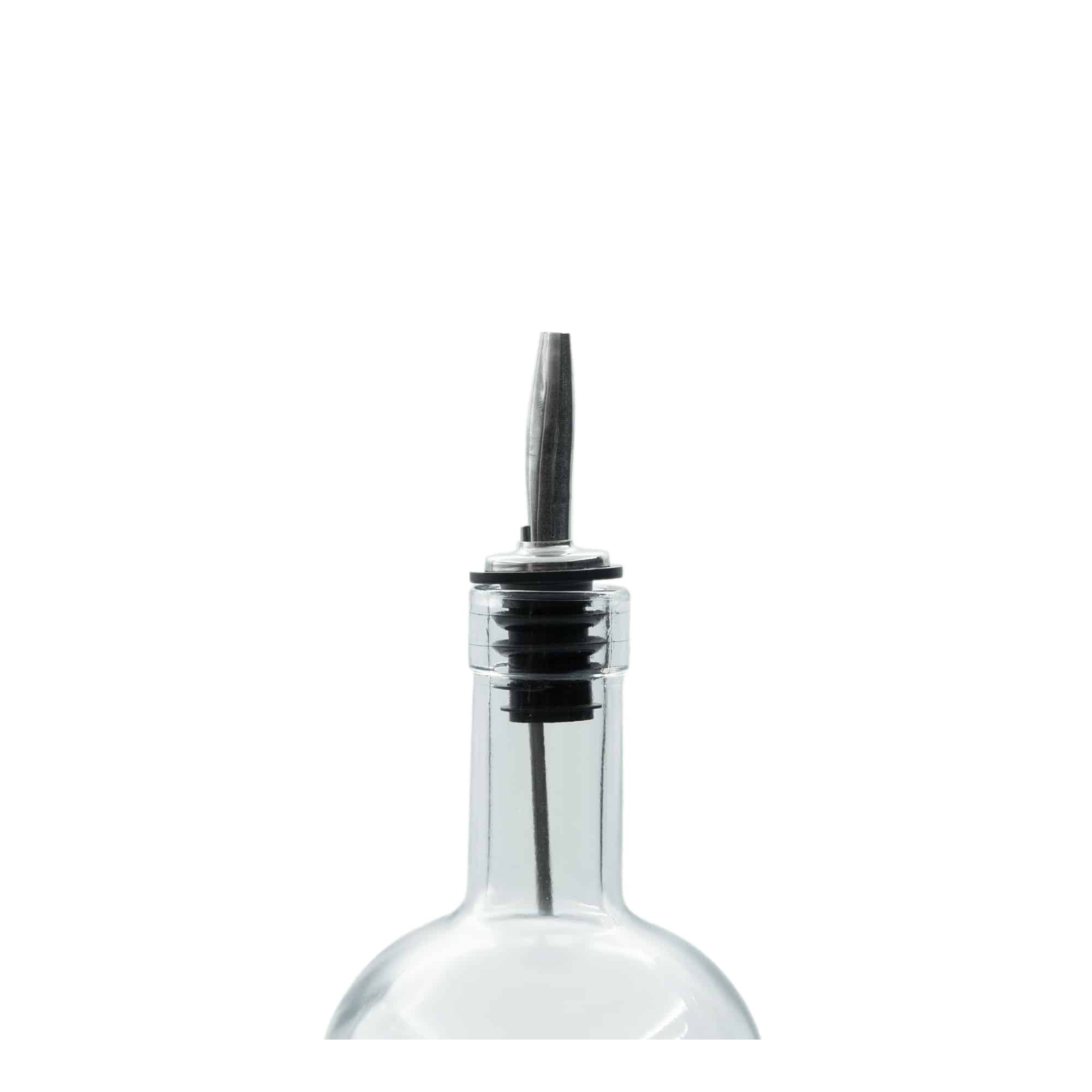 Vertedor Inox con tubo de aire, acero inoxidable, plata-negro