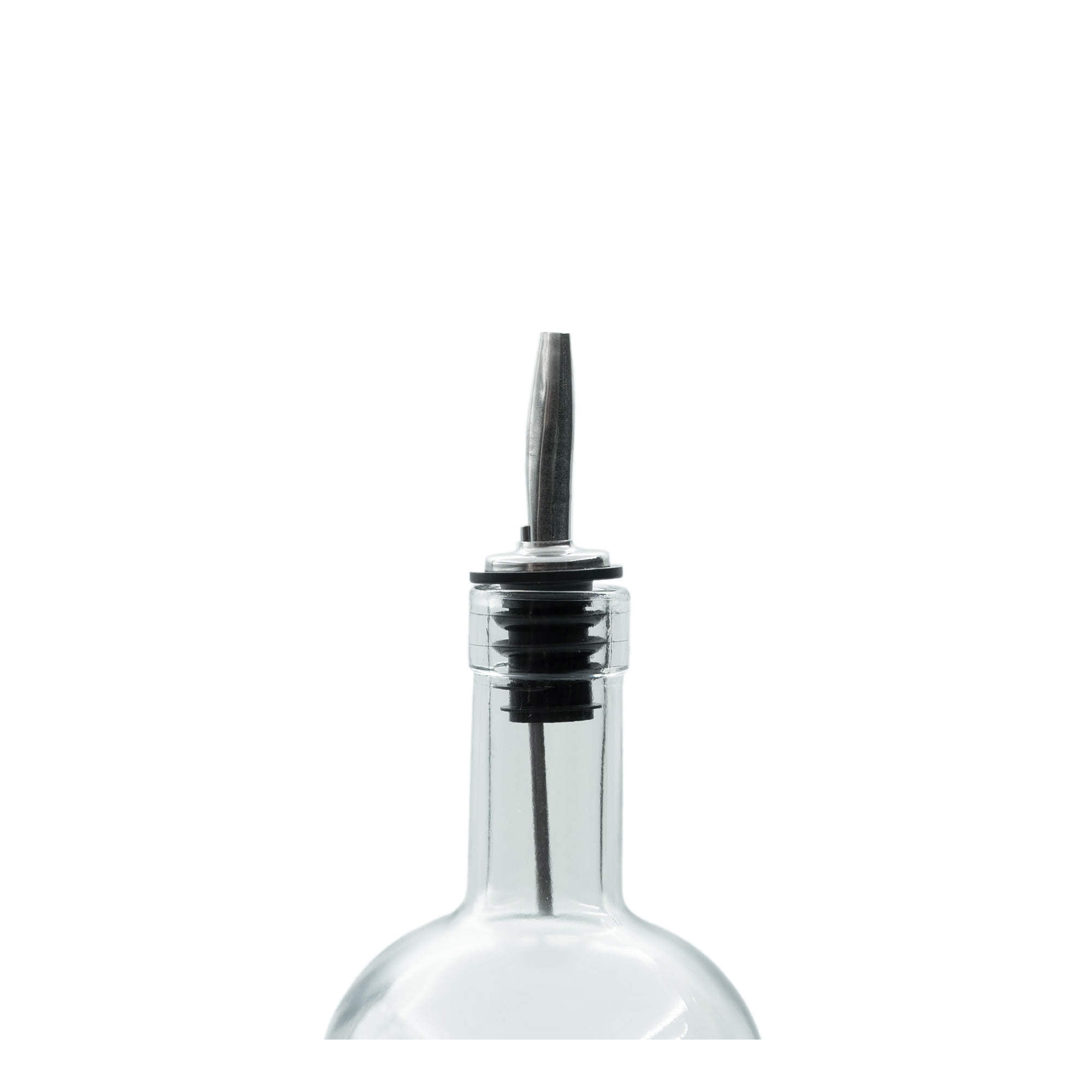 Vertedor Inox con tubo de aire, acero inoxidable, plata-negro