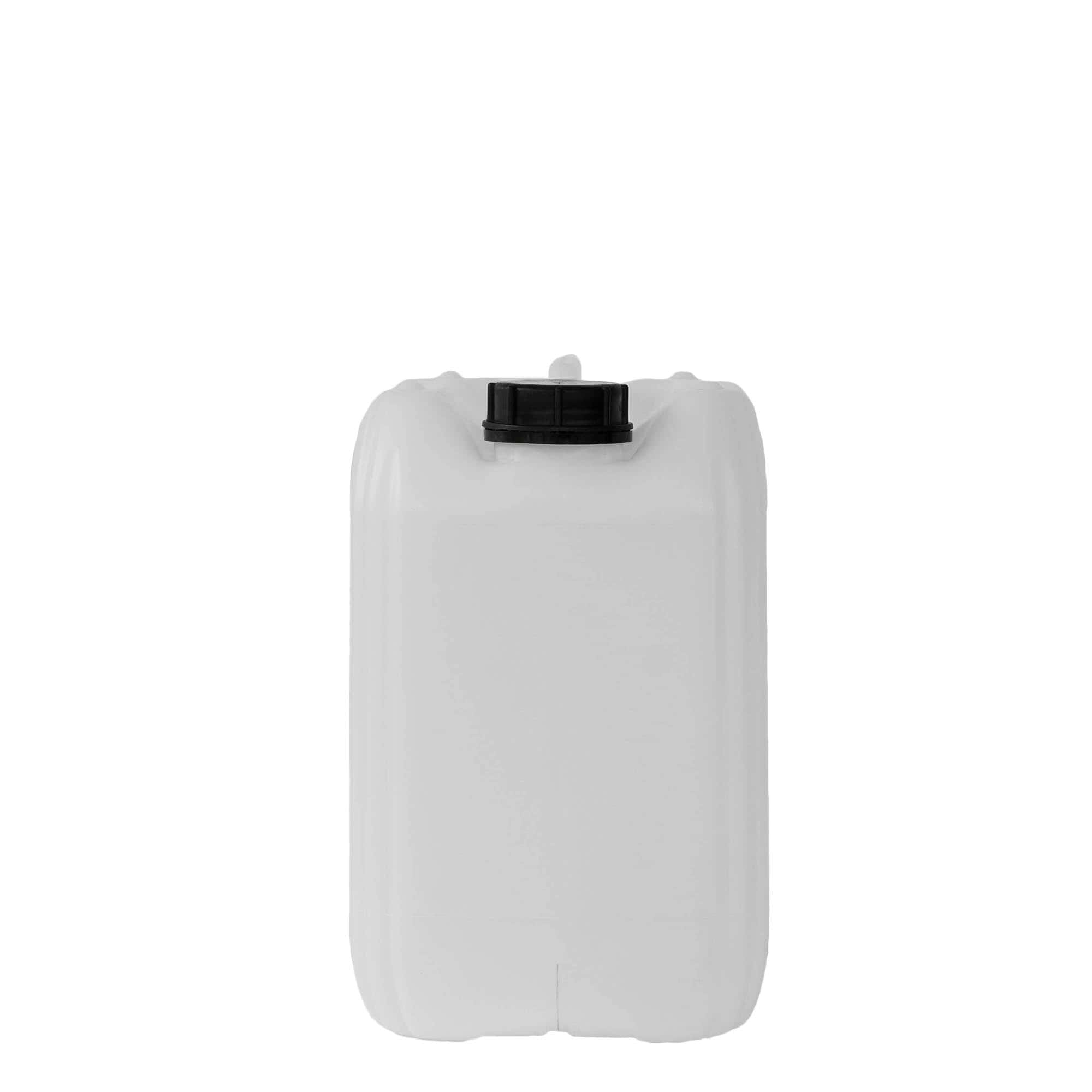 Garrafa de 10 l, rectangular, plástico de HDPE, natural, boca: ND 55