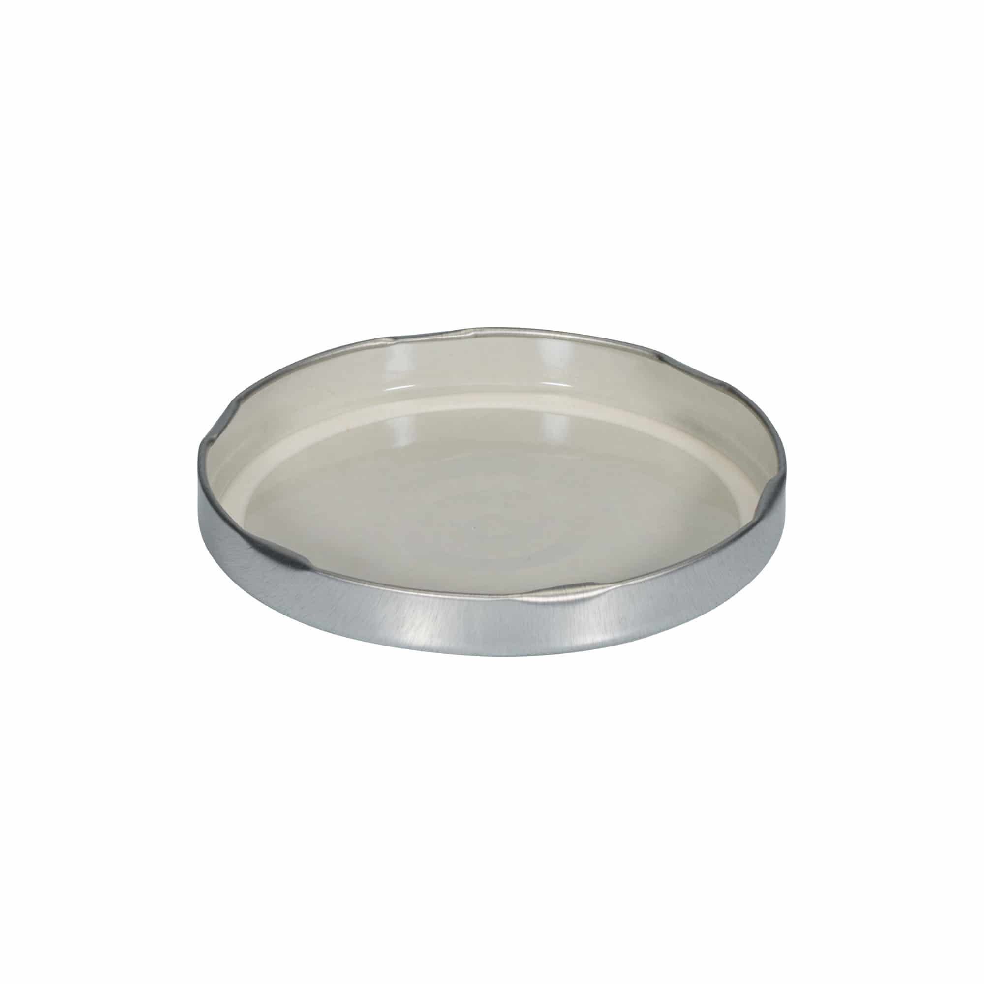 Tapa Twist-Off, hojalata, plateado, para boca: TO 100