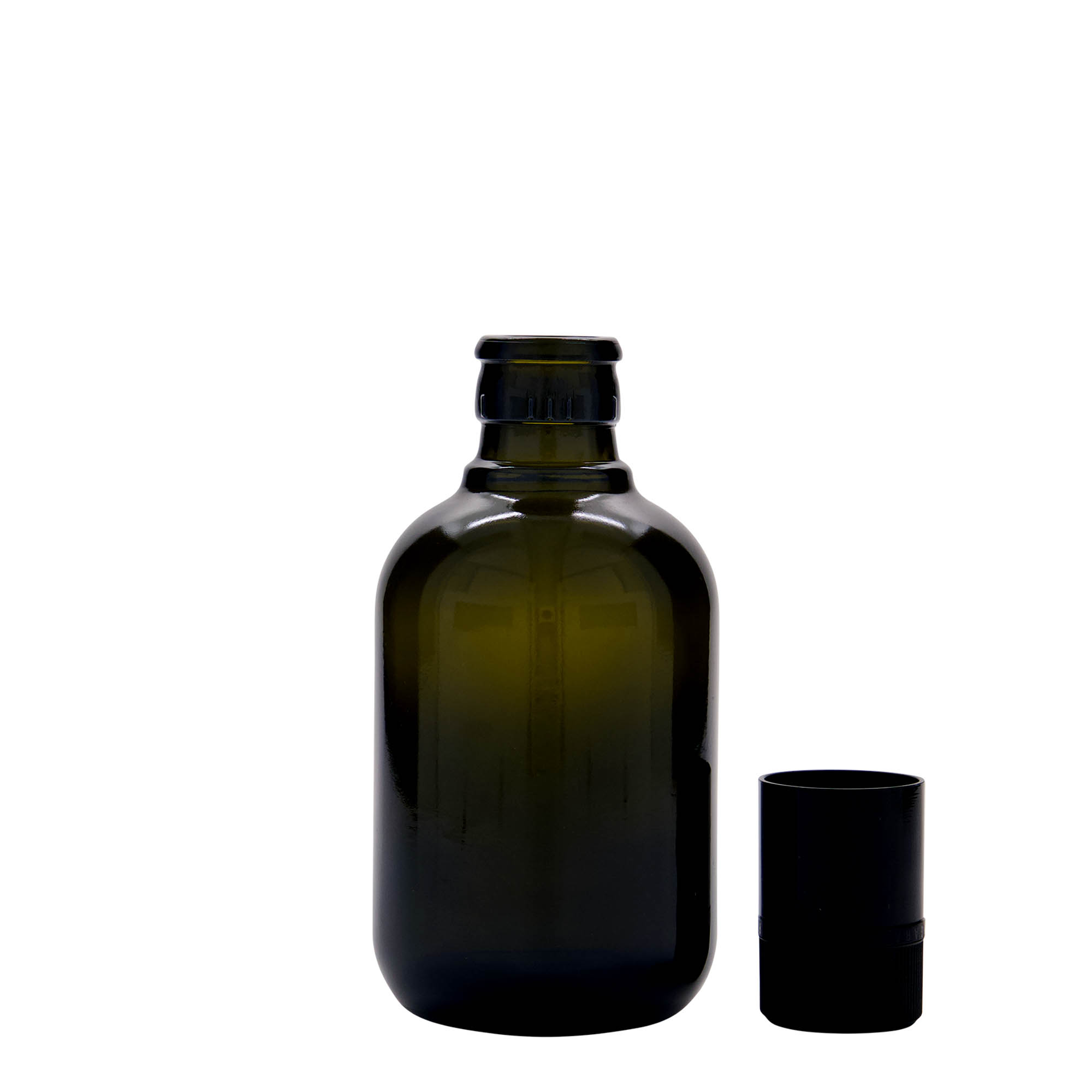 250 ml Botella para vinagre/aceite «Biolio», vidrio, verde antiguo, boca: DOP