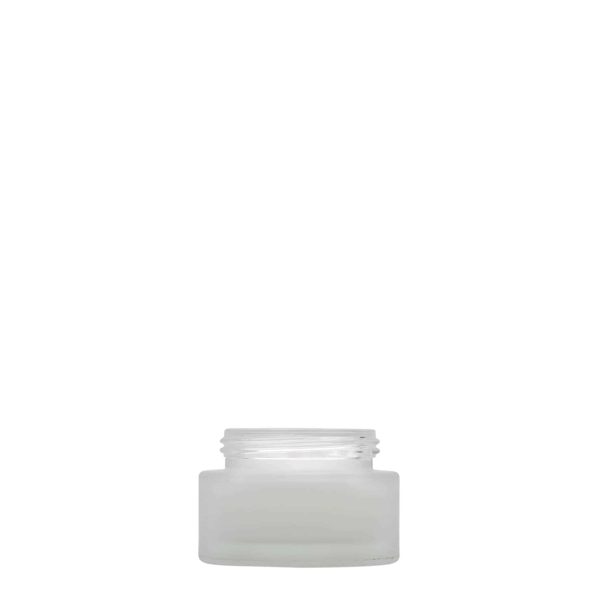 Bote 'Platin Edition' de 15 ml, vidrio, efecto helado, boca: tapón de rosca