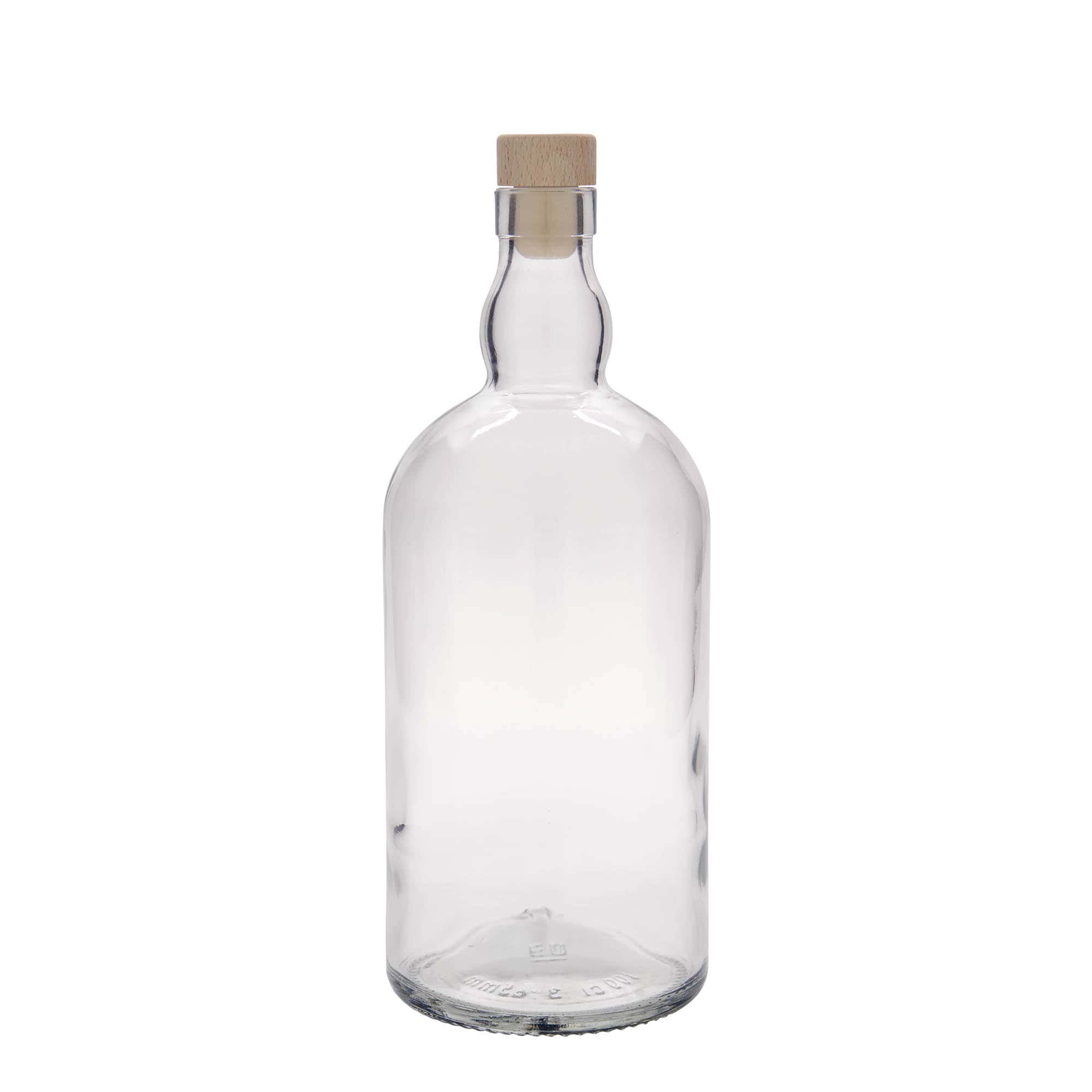 Botella de vidrio 'Aberdeen' de 1000 ml, boca: corcho