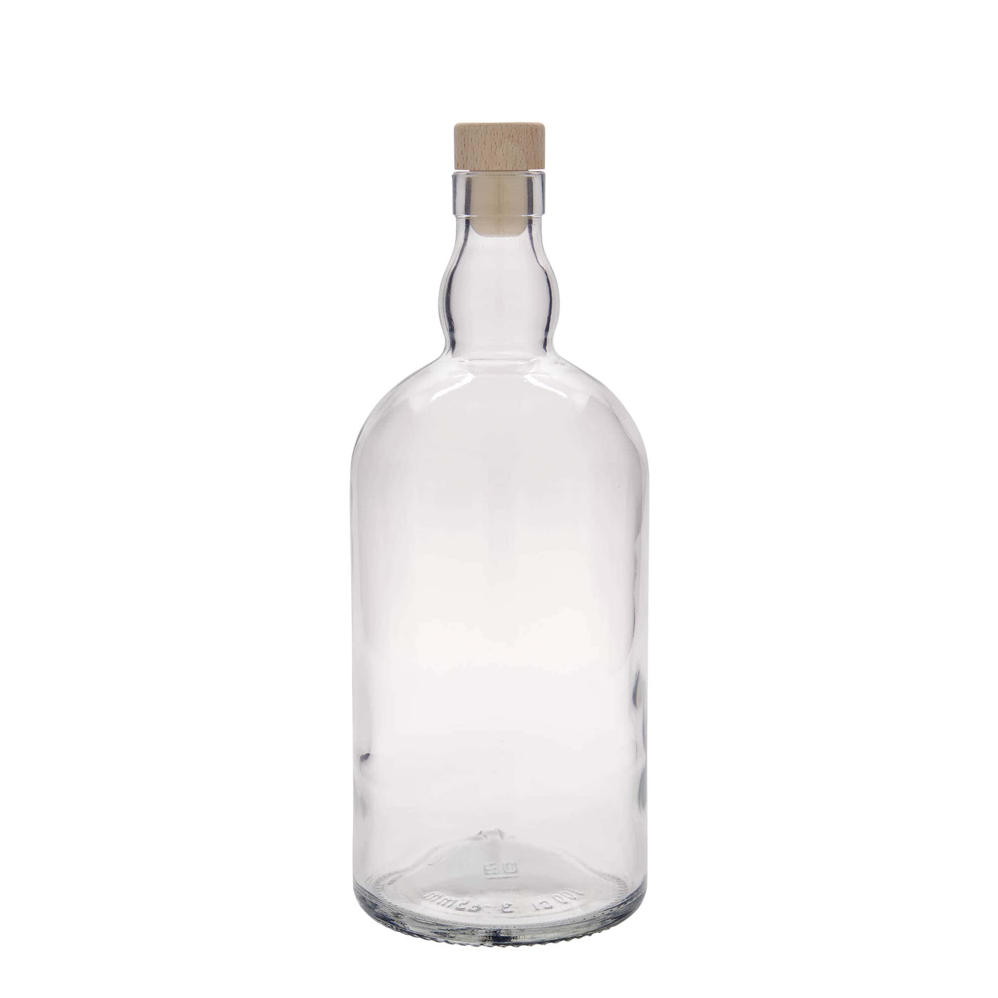 Botella de vidrio de 1000 ml 'Aberdeen', boca: corcho