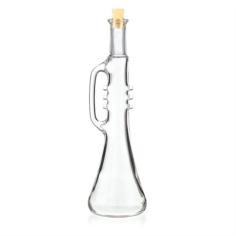 Botella de vidrio de 500 ml 'Trompeta', boca: corcho