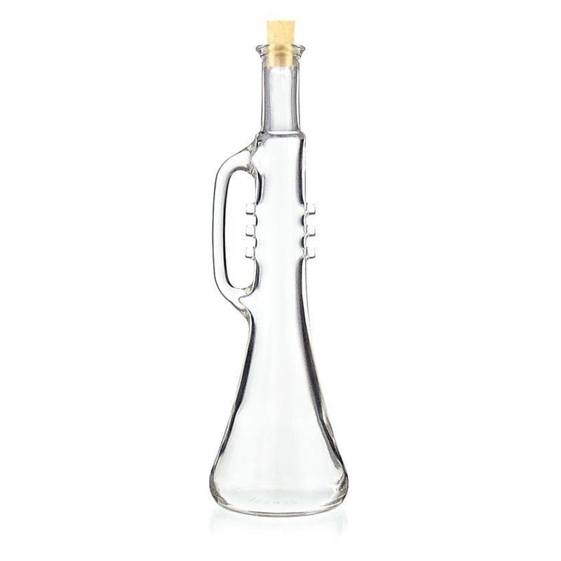 Botella de vidrio de 500 ml 'Trompeta', boca: corcho