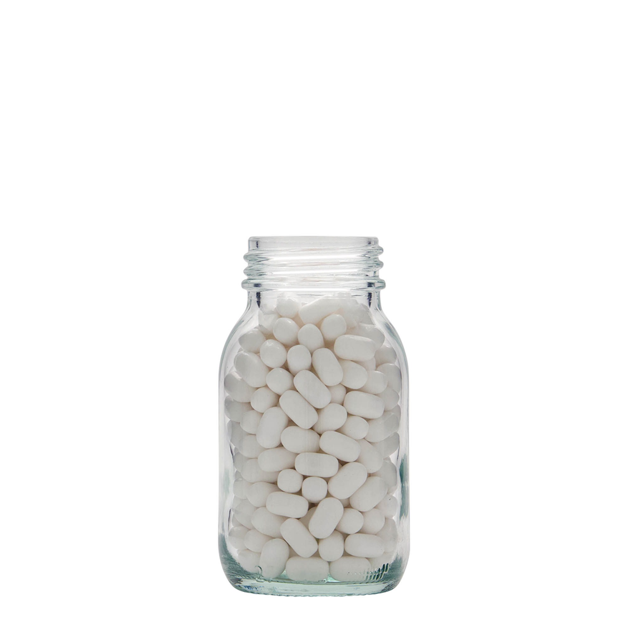 Tarro de boca ancha de 125 ml, boca: DIN 40
