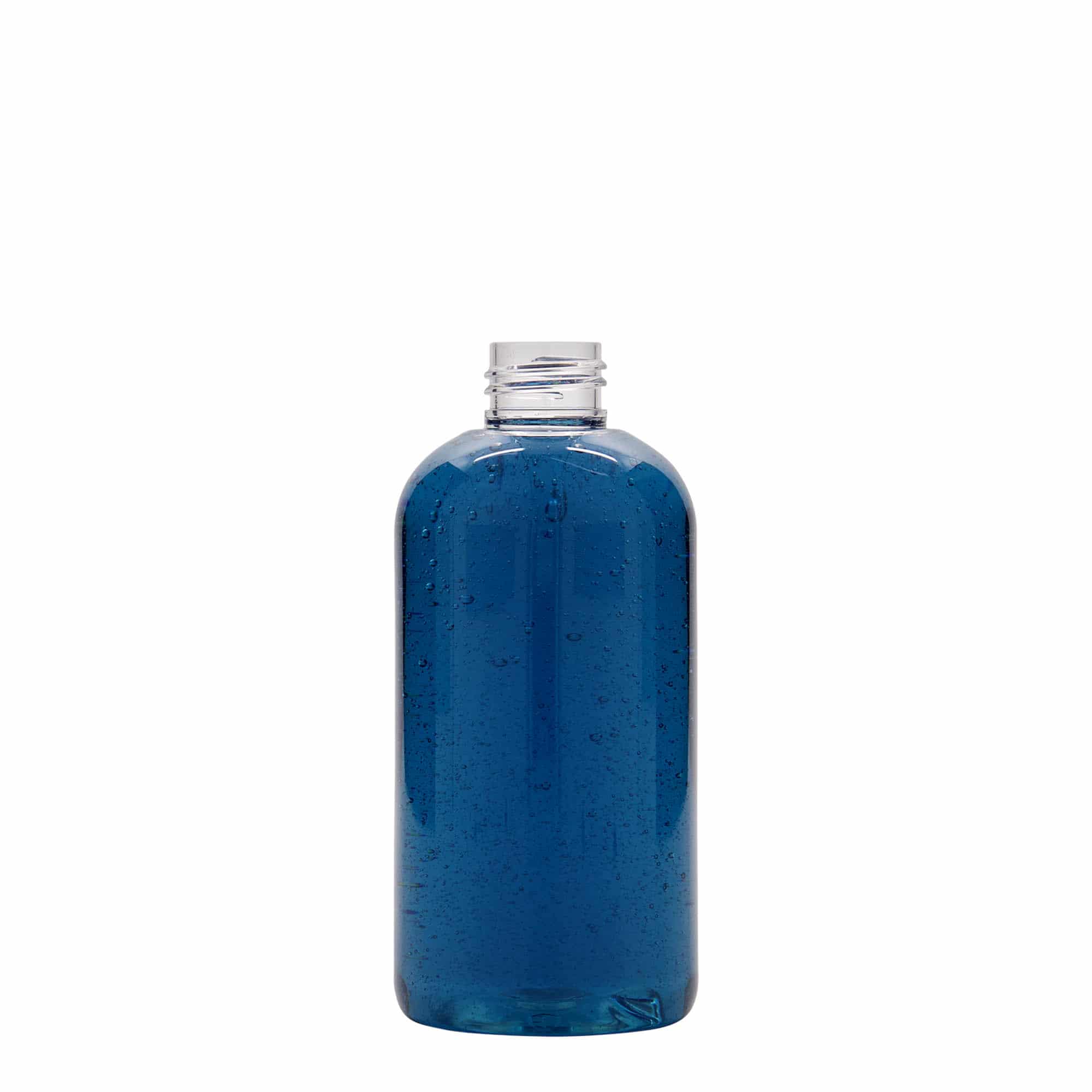 Botella de PET 'Boston' de 250 ml, plástico, boca: GPI 24/410