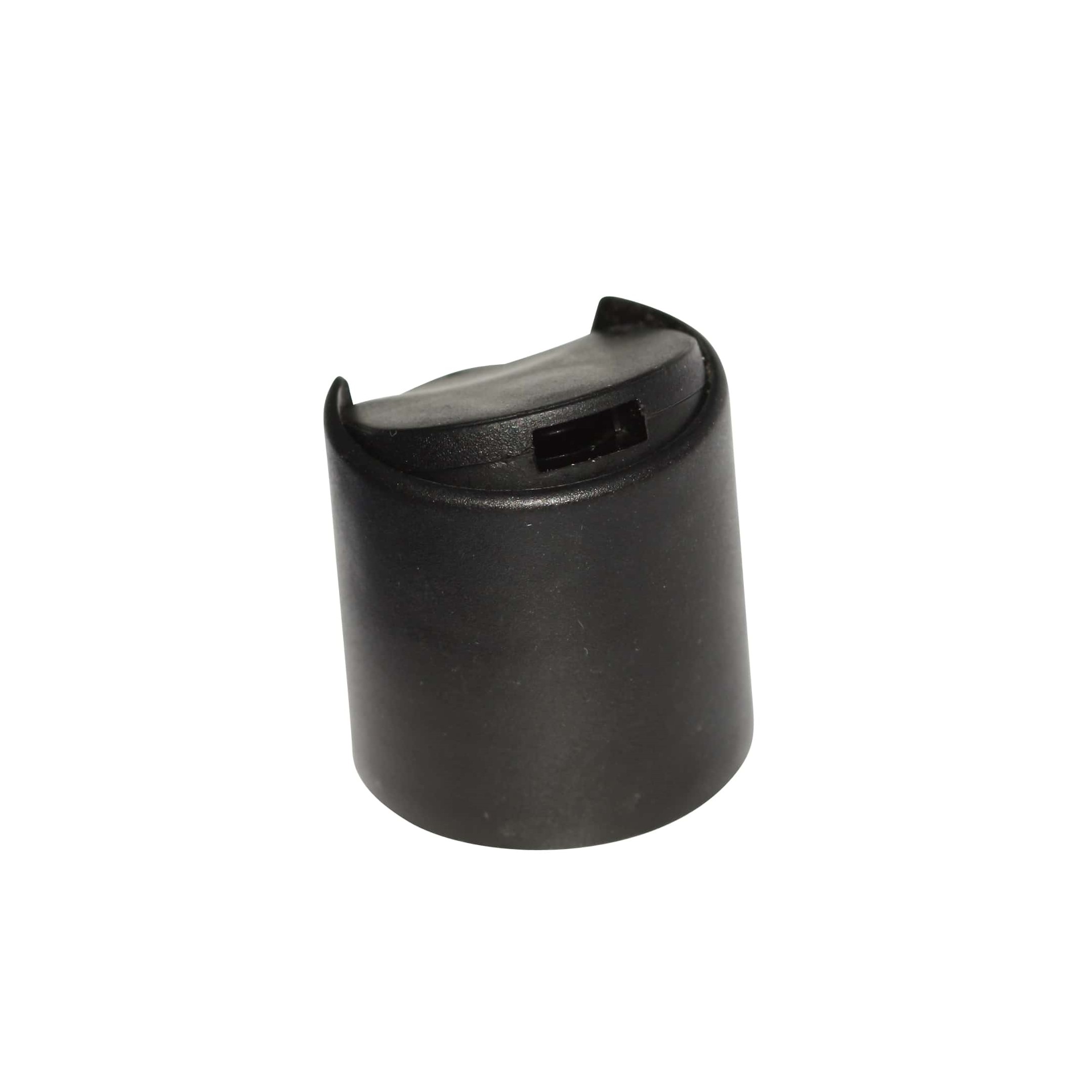 Tapa de rosca Disc Top, plástico PP, negro, para boca: 24/410 Tapa de rosca Disc Top, plástico PP, negro, para boca: 24/410
