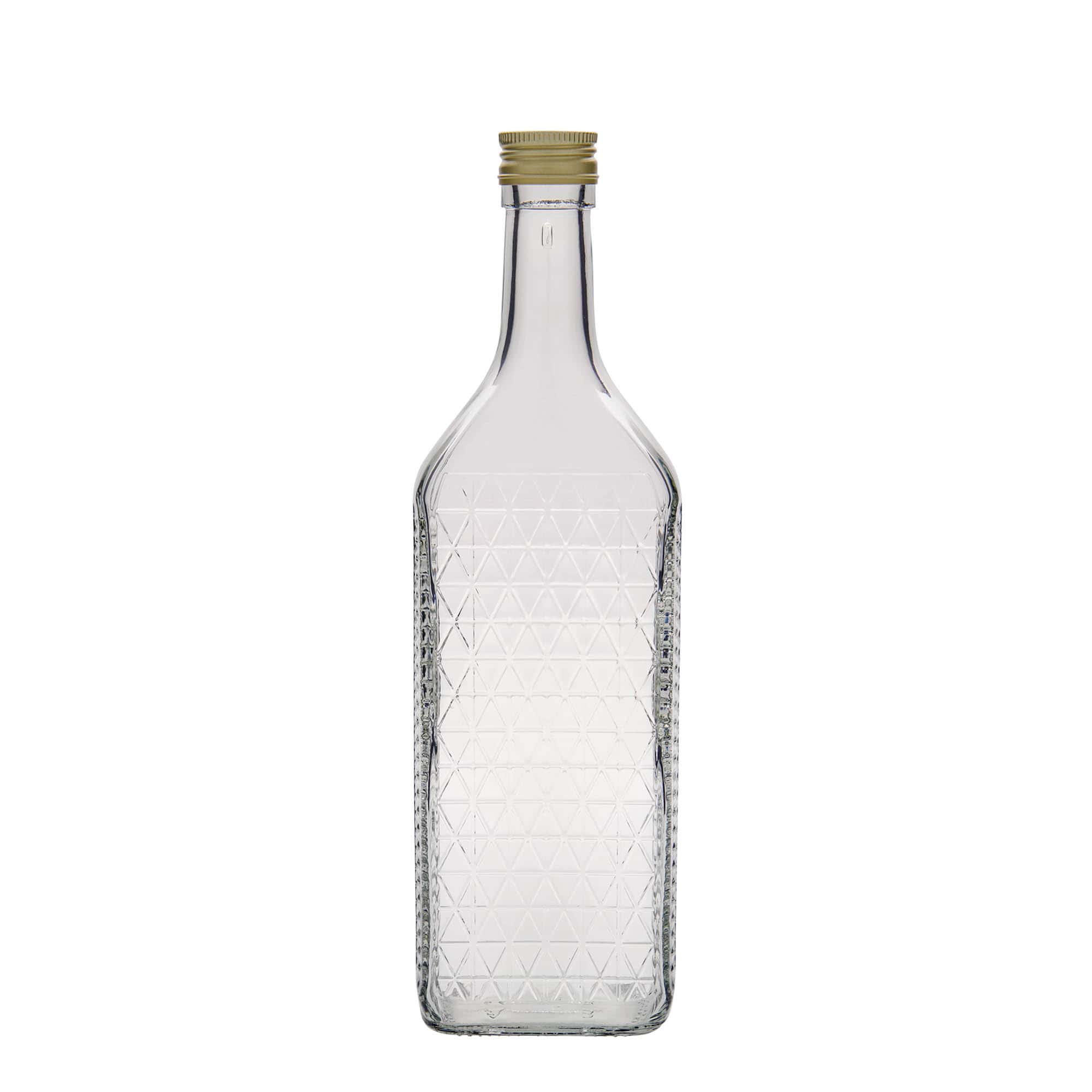 Botella de vidrio de 700 ml «Caruso», rectangular, boca: PP 31,5