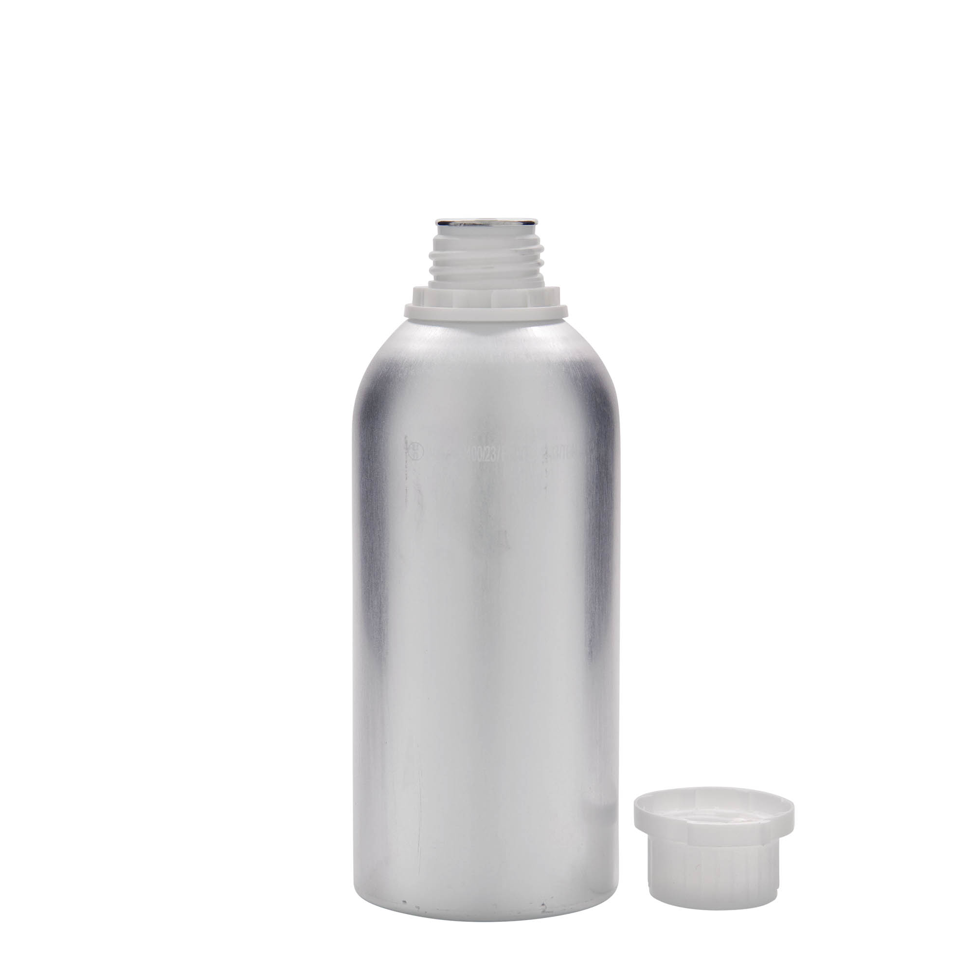 Botella de aluminio de 625 ml, metal, plateado, boca: DIN 32