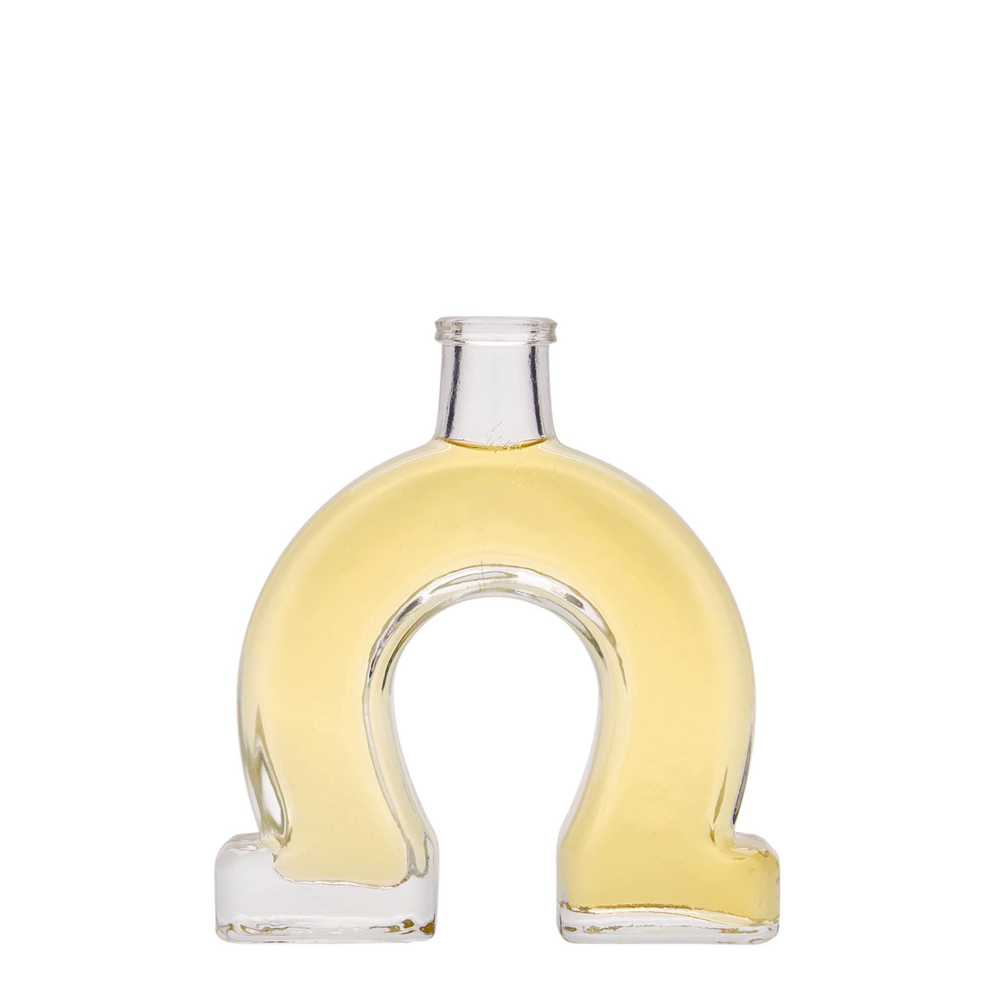Botella de cristal de 100 ml 'Herradura', boca: corcho