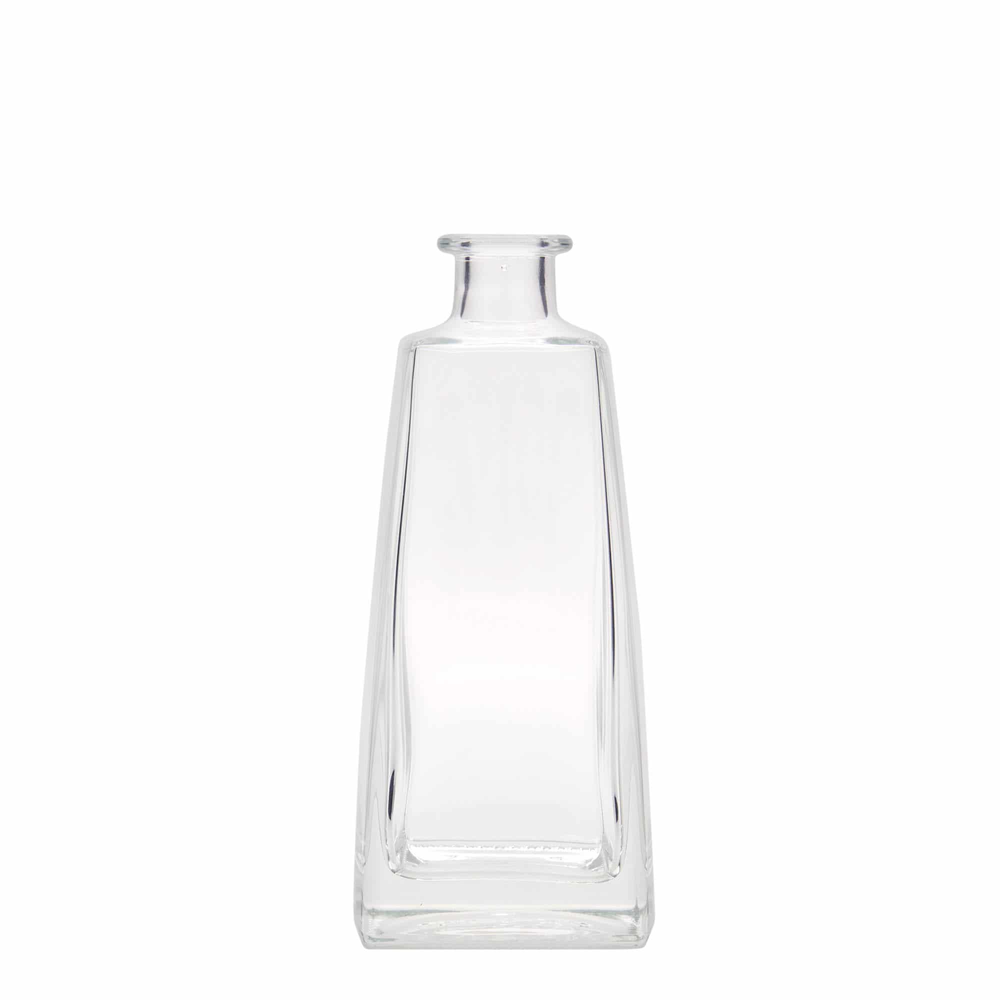 Botella de vidrio 'Timmy' de 350 ml, rectangular, boca: corcho