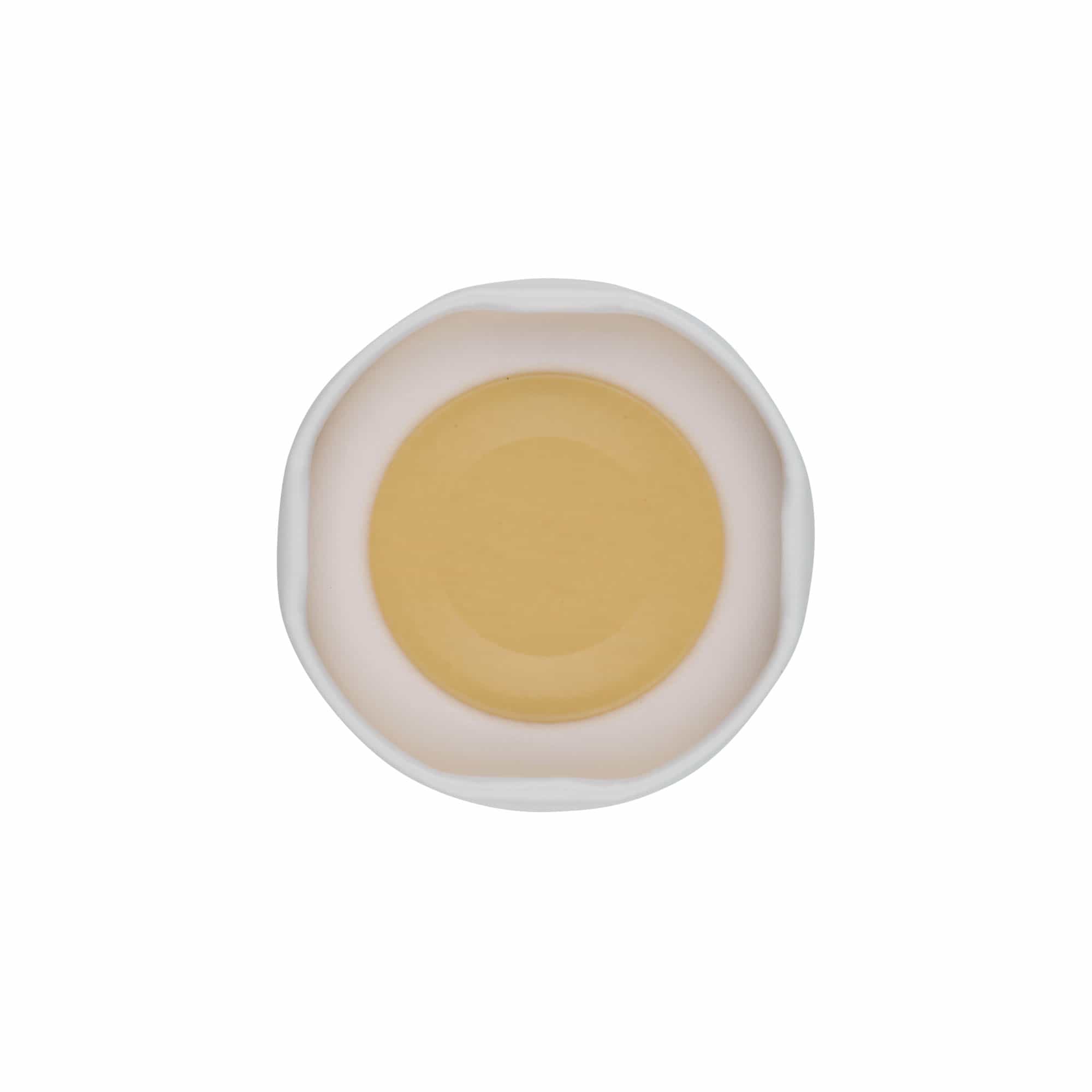 Tapa Twist-Off, hojalata blanca, blanca, para abertura: TO 43