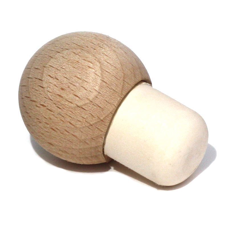 Corcho con cabeza 'Bola' de 19 mm, madera, para boca: corcho