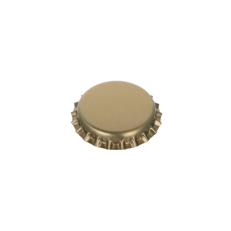Tapones corona 26 mm, metal, dorado Tapones corona 26 mm, metal, dorado