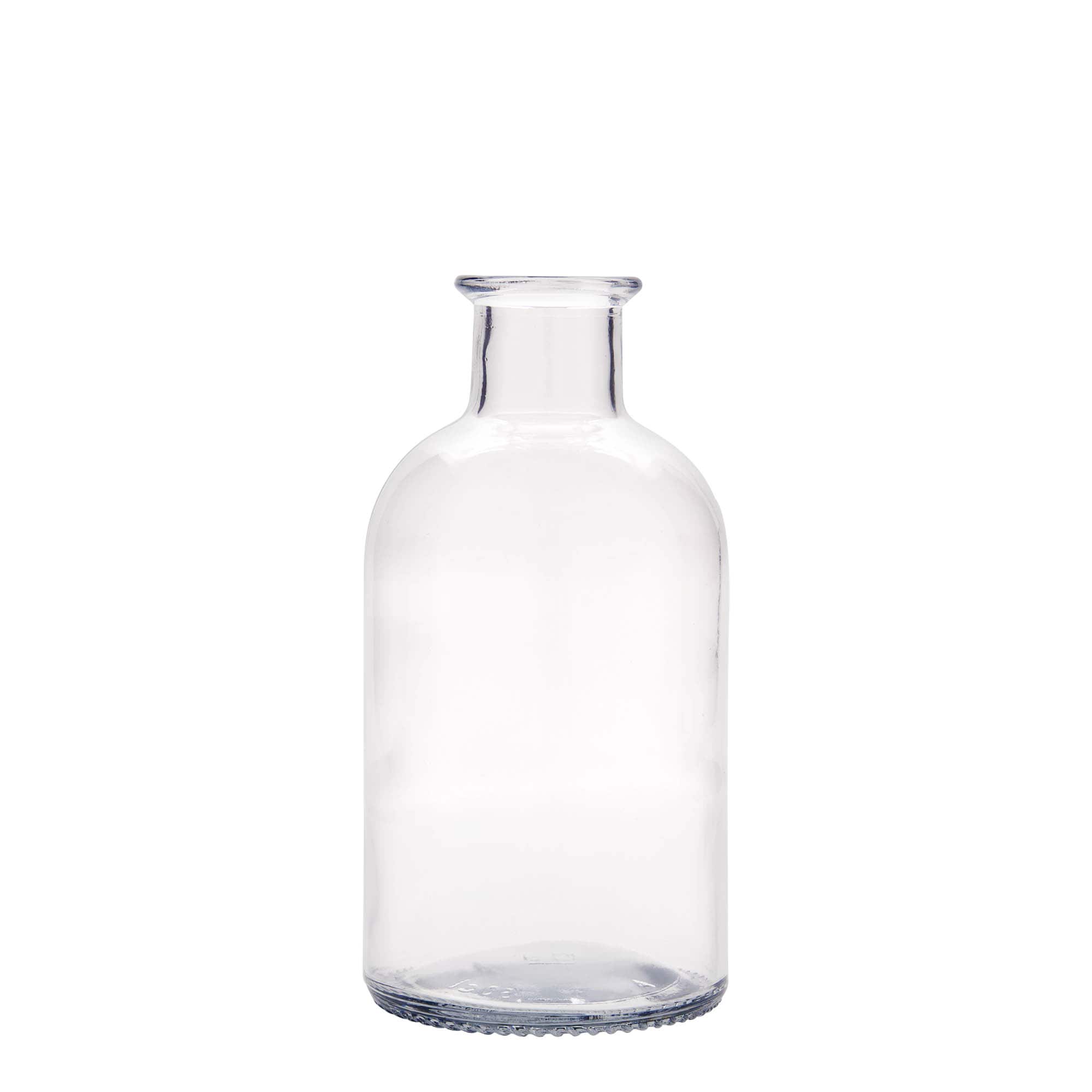 Botella de vidrio de 500 ml para farmacéutico 'Italia', boca: corcho