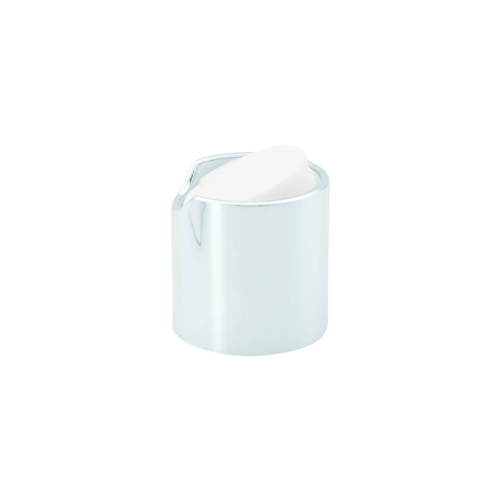 Tapón de rosca 'Disc Top', plástico de PP, plateado, para boca: 24/410