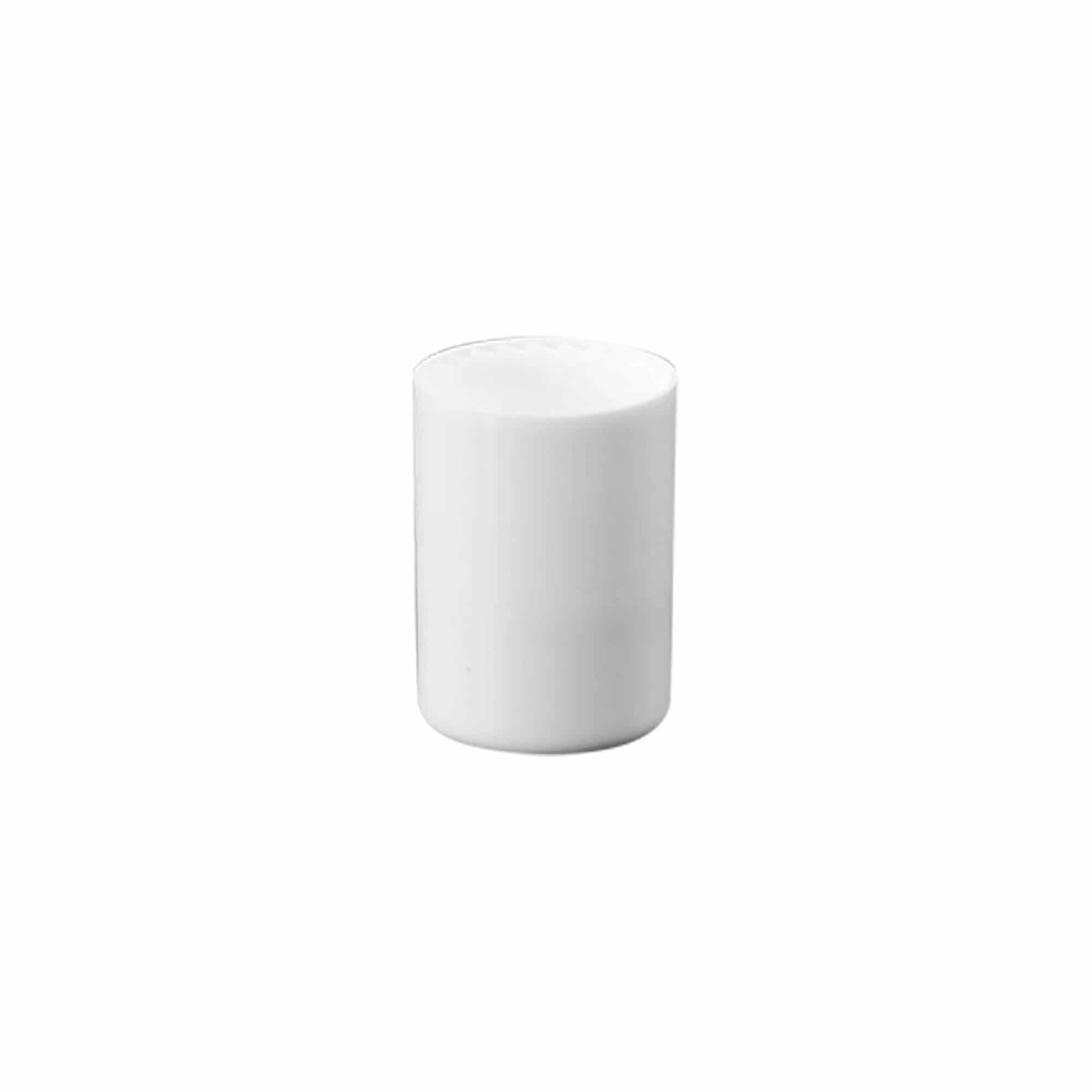 Tapa para frasco roll-on de 10 ml, plástico de PP, blanco, para boca: tapón de rosca