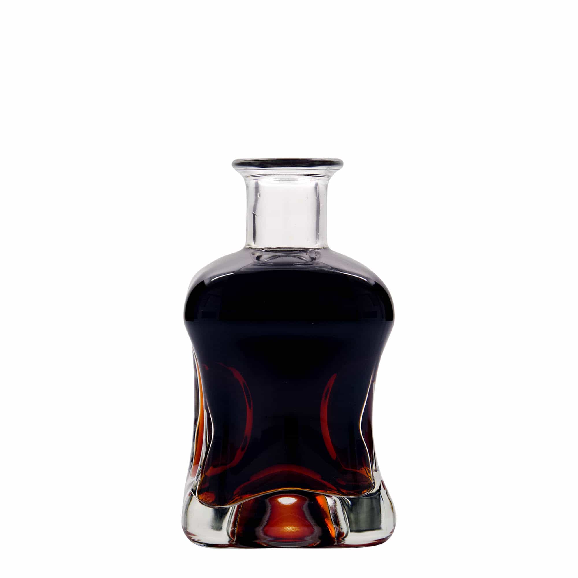 Botella de vidrio de 350 ml 'Dublin', cuadrada, boca: corcho